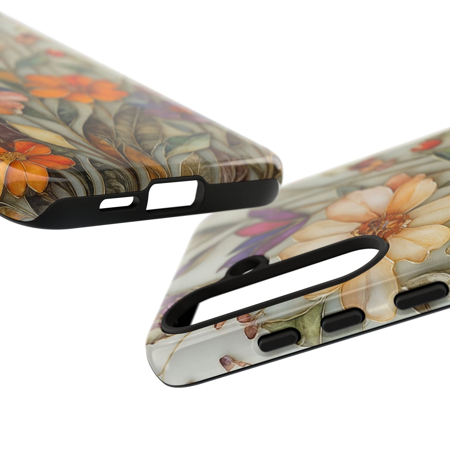 Phone case For iPhone & Samsung, Wildflower Mosaic MagSafe iPhone Case: Botanical Floral Design iPhone