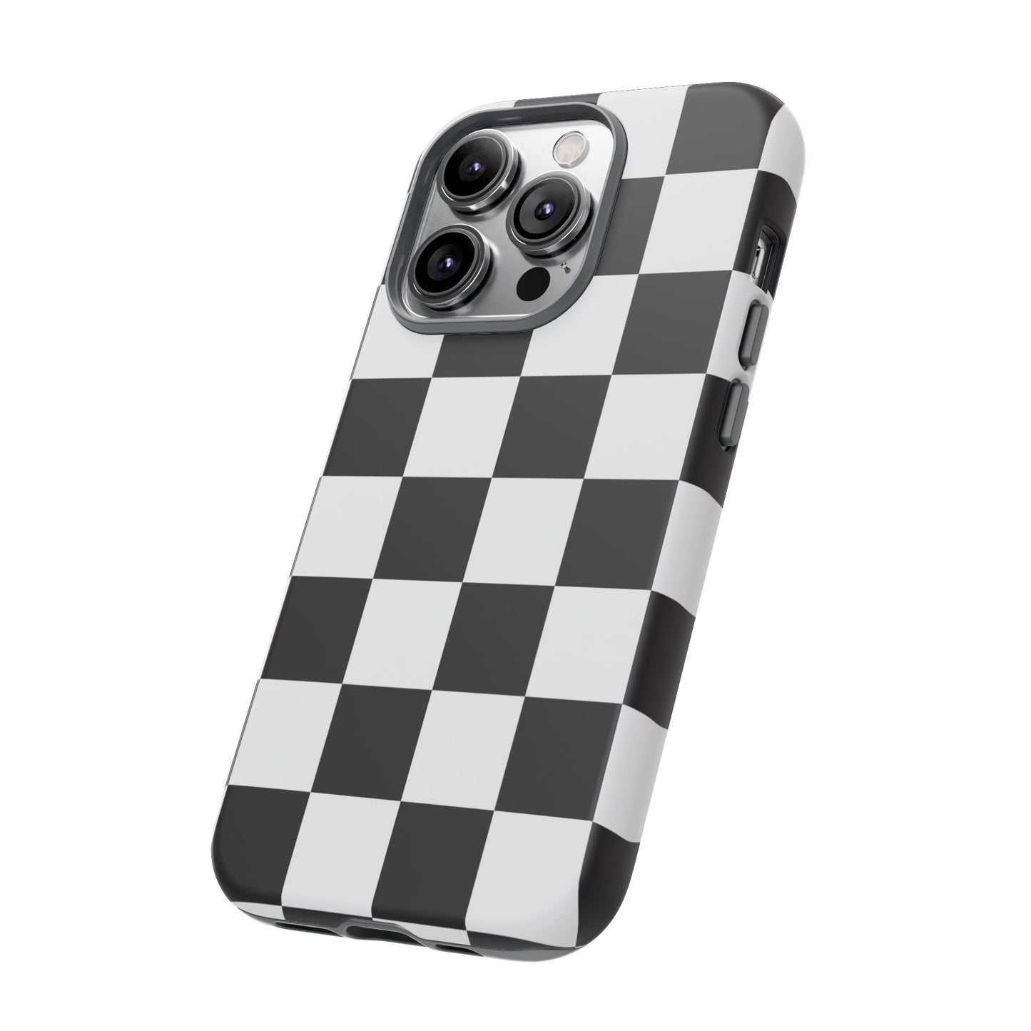 Black and White Checker iPhone Case, Stylish iPhone Cover for Teens, Holiday Gift, Unique Mobile Accessories, Tough Protection