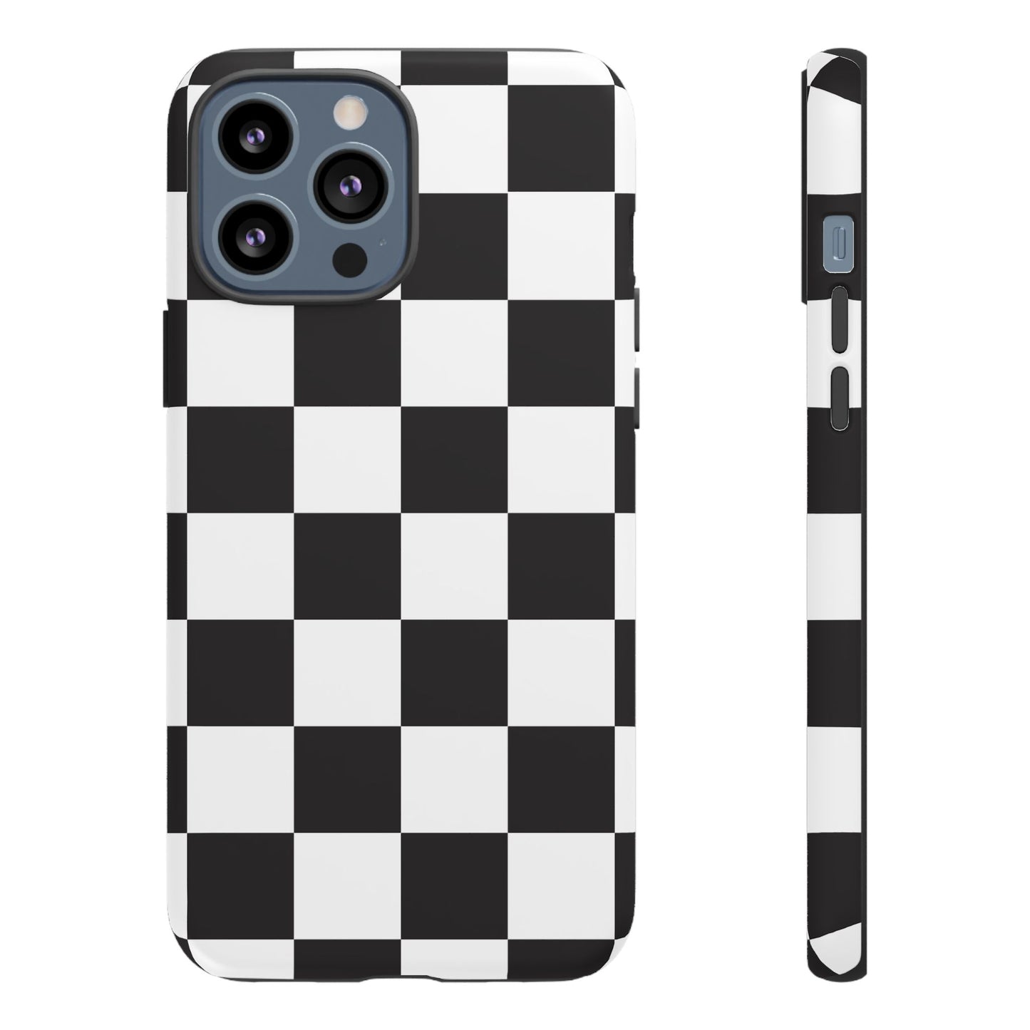 Black and White Checker iPhone Case, Stylish iPhone Cover for Teens, Holiday Gift, Unique Mobile Accessories, Tough Protection