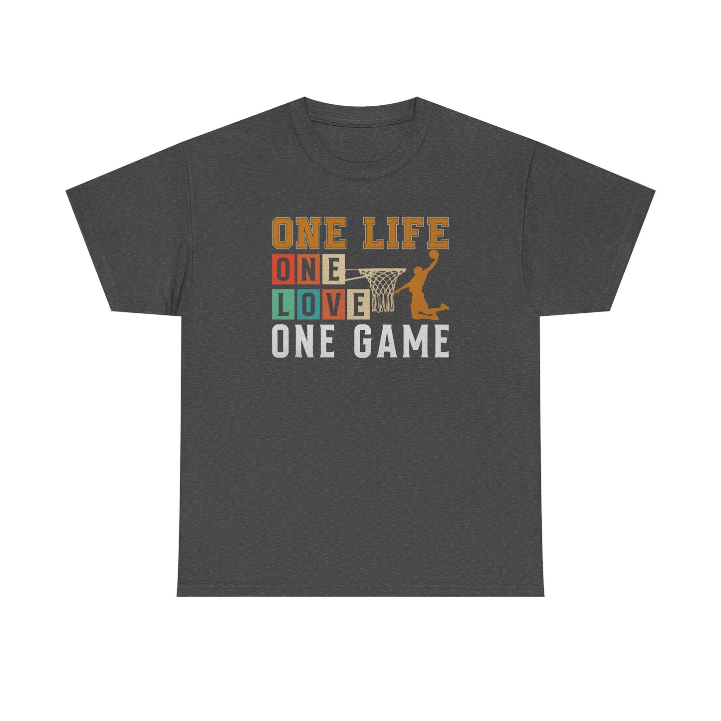 Basketball Life Love Game Tee, Unisex Cotton Shirt, Sports Lover, Gift for Basketball Fans, Motivational Tees, Comfortable Streetwear
