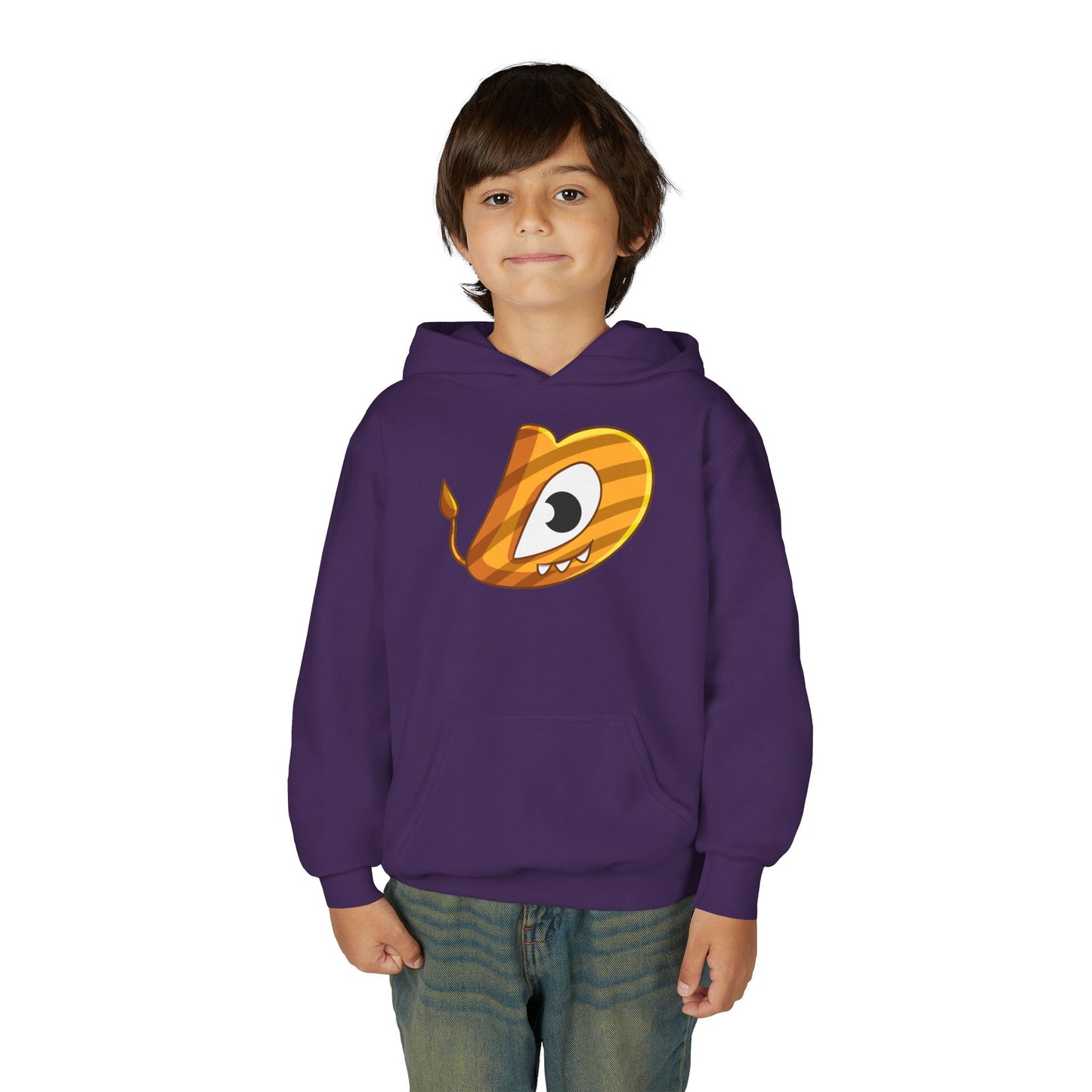 Whimsical Youth Hoodie with Playful Design, Cute Sweatshirt for Kids, Fun Gift for Birthdays, Cozy Winter Wear, Cartoon Style