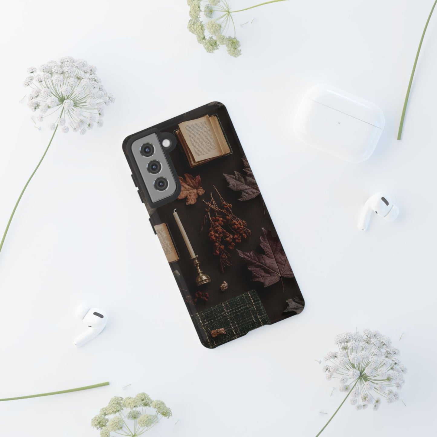 Floral Nature Phone Case, Tough Phone Case for Fall Decor, Phone Case for iPhone and Samsung, Stylish Protective Cover for iPhone