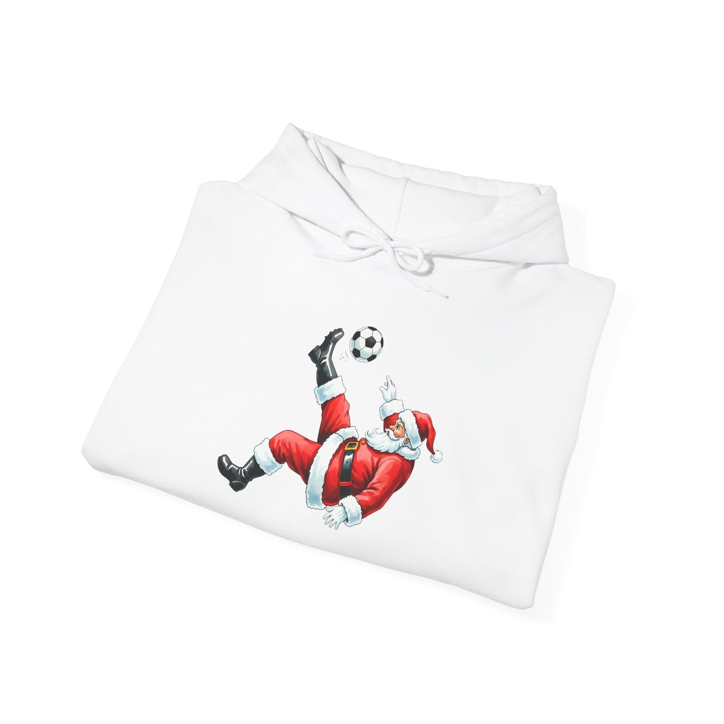 Santa Soccer Hoodie, Christmas Sportswear, Holiday Gift, Winter Fashion, Cozy Sweatshirt, Festive Apparel, Football Lover