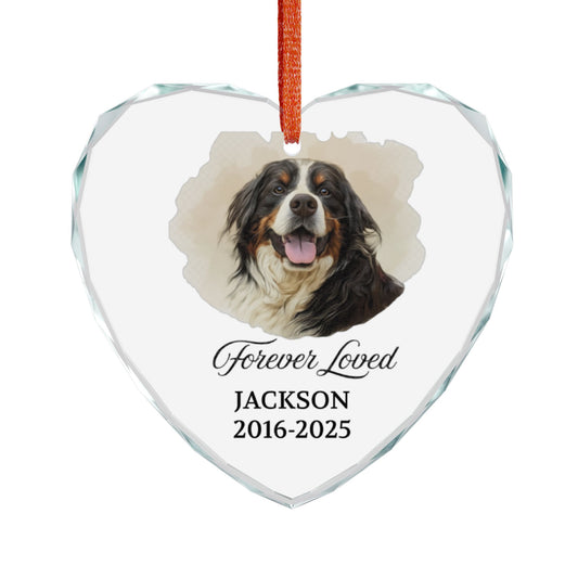 Personalized Dog Memorial Ornament, Dog Photo Ornament, Pet Memorial Gifts, Dog Christmas Ornaments, Dog Loss Keepsake, Forever Loved