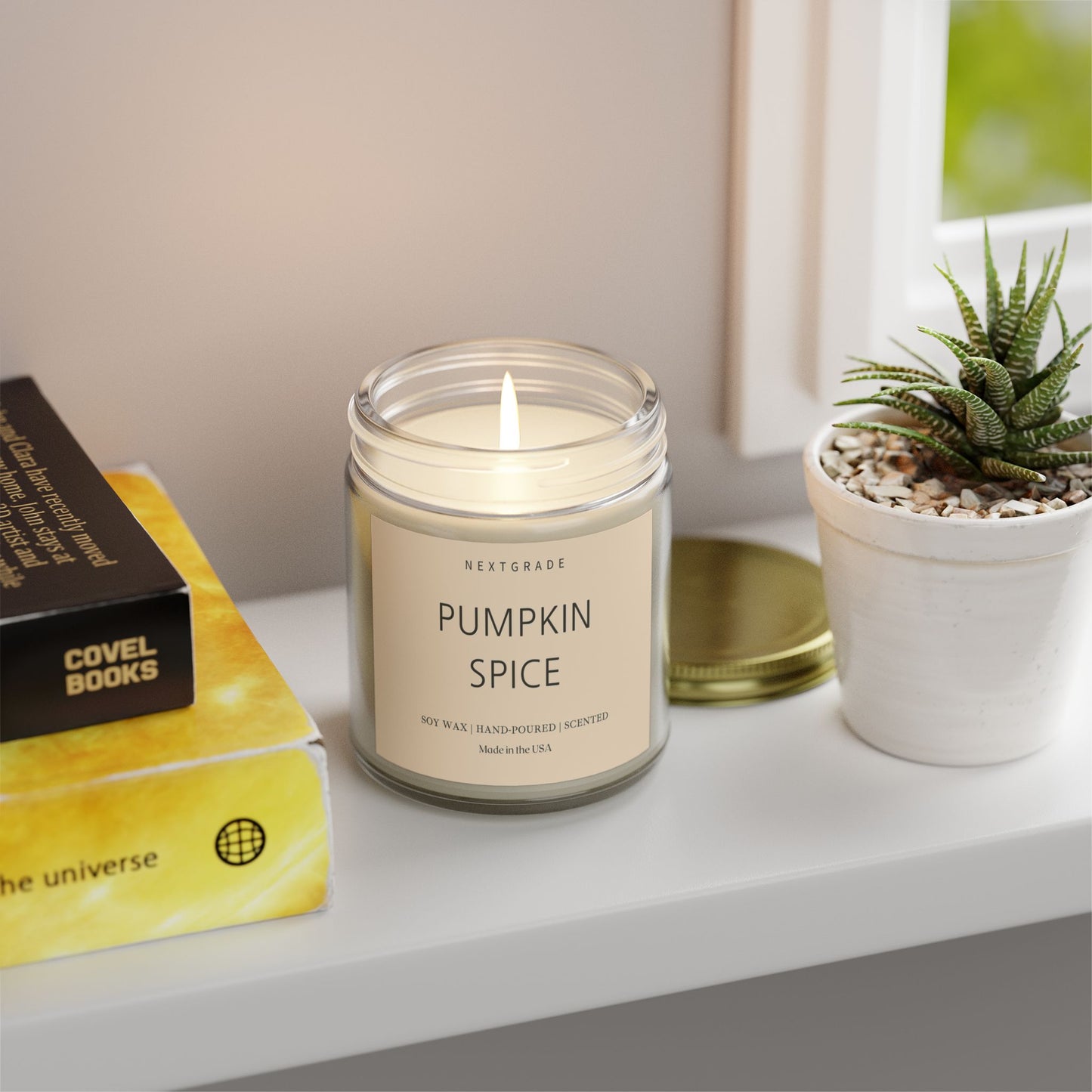Pumpkin Spice Scented Candles | Cozy Aromatherapy, Halloween Candle, Fall Decor, Gift for Her, Home Fragrance, Relaxation Candle