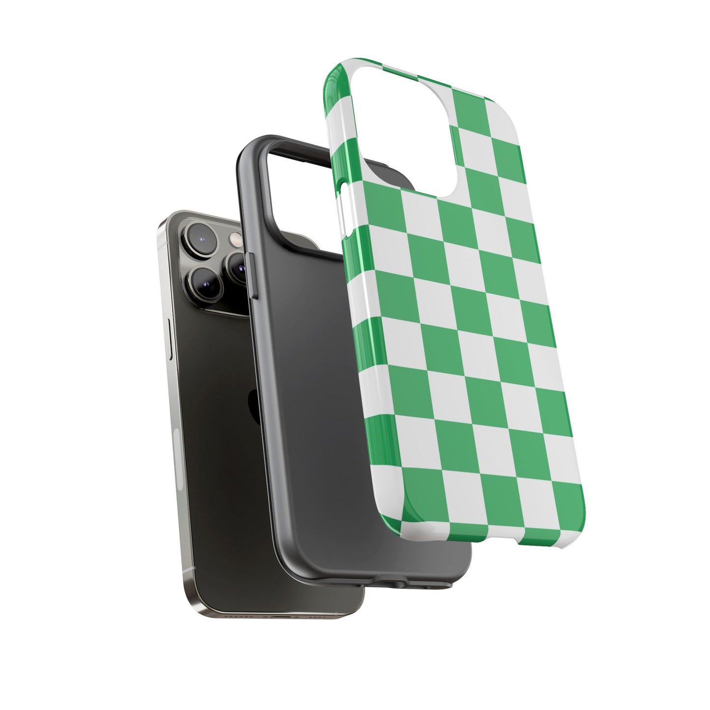 Green Checkerboard Phone Case, iPhone 17 Pro, 17, 16, 15, 14, 13, 12, 11, X, XR, XS MAX, Mobile Cover, Gift for Students, Phone Accessory