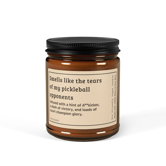 Pickleball Scented Candle - Smells like the tears of my opponents, Funny Gift, Home Decor, Athlete Gift, Unique Candle