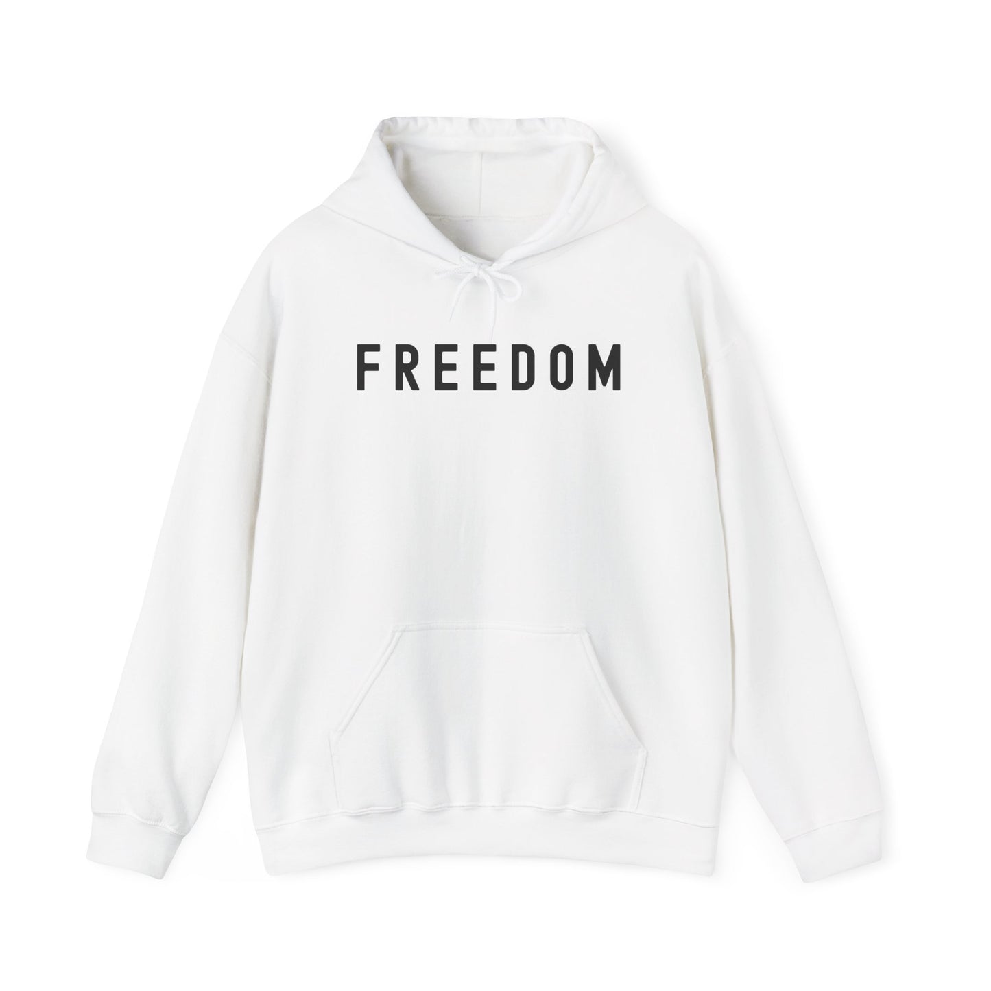 Freedom Statement Hoodie, Cozy Unisex Sweatshirt, Perfect Gift for Minimalism Lovers, Casual Style, Comfortable Layering