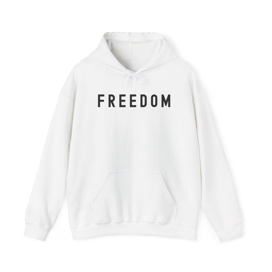 Freedom Statement Hoodie, Cozy Unisex Sweatshirt, Perfect Gift for Minimalism Lovers, Casual Style, Comfortable Layering