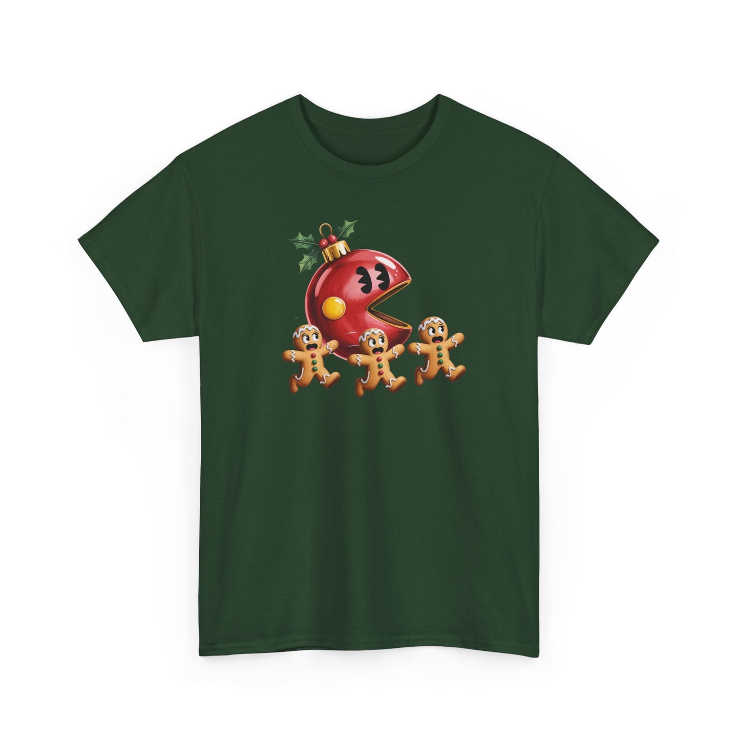 Festive Holiday Tee, Christmas Gift, Retro Video Game Shirt, Gingerbread Print, Casual Wear, Fun Holiday Apparel, Gift for her
