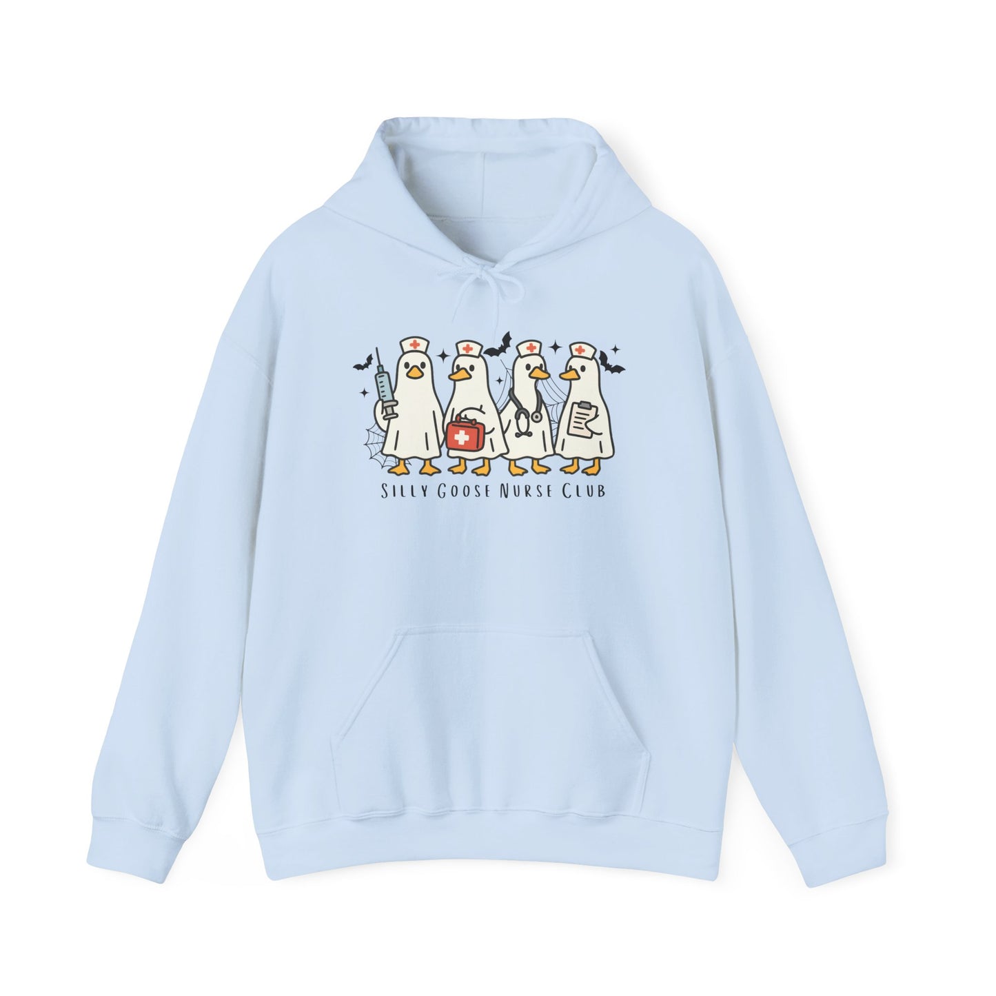 Silly Goose Nurse Hoodie - Unisex Heavy Blend Sweatshirt, Funny Gift for Friends, Cozy Casual Wear, Perfect for Birthdays, Celebrations