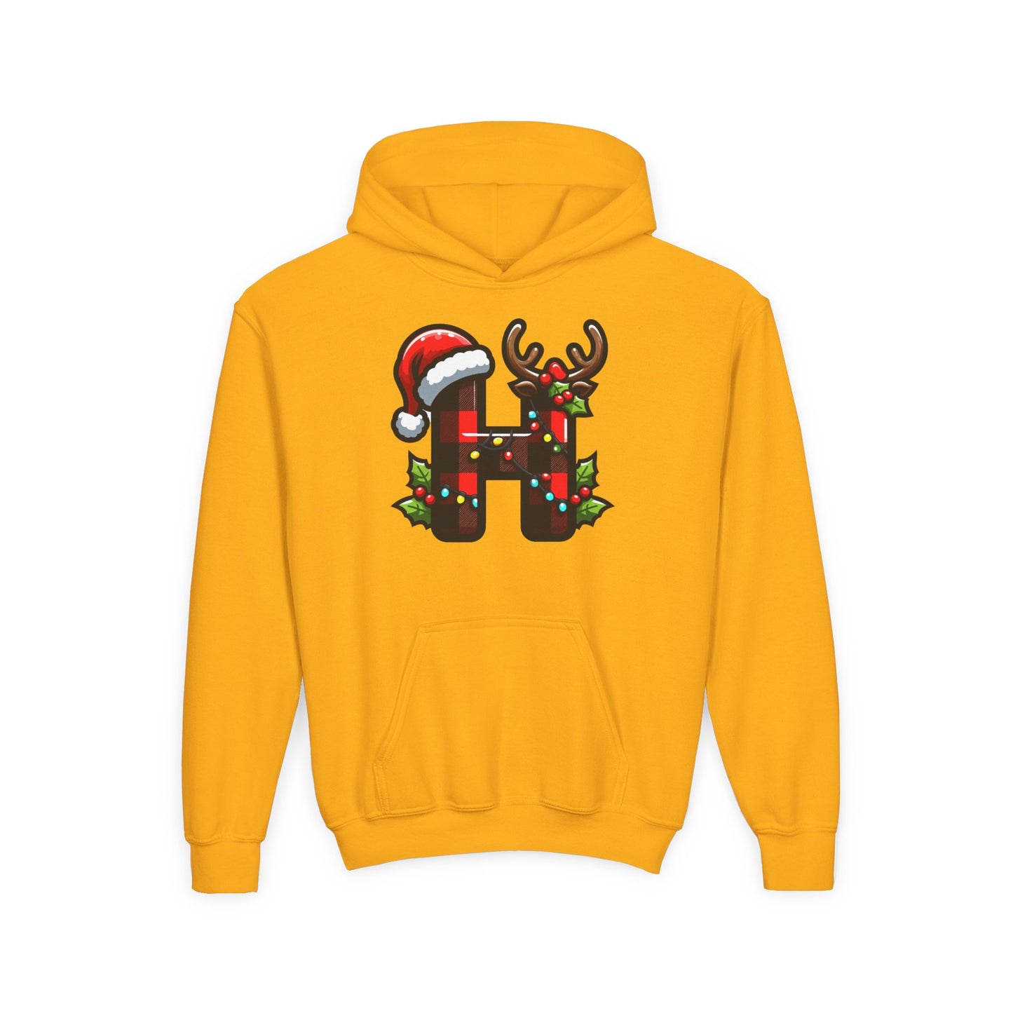 Personalized Festive Reindeer Hoodie for Kids, Christmas Sweatshirt hoodie, Holiday Gift, Cozy Winter Attire, Personalized Youth Hoody