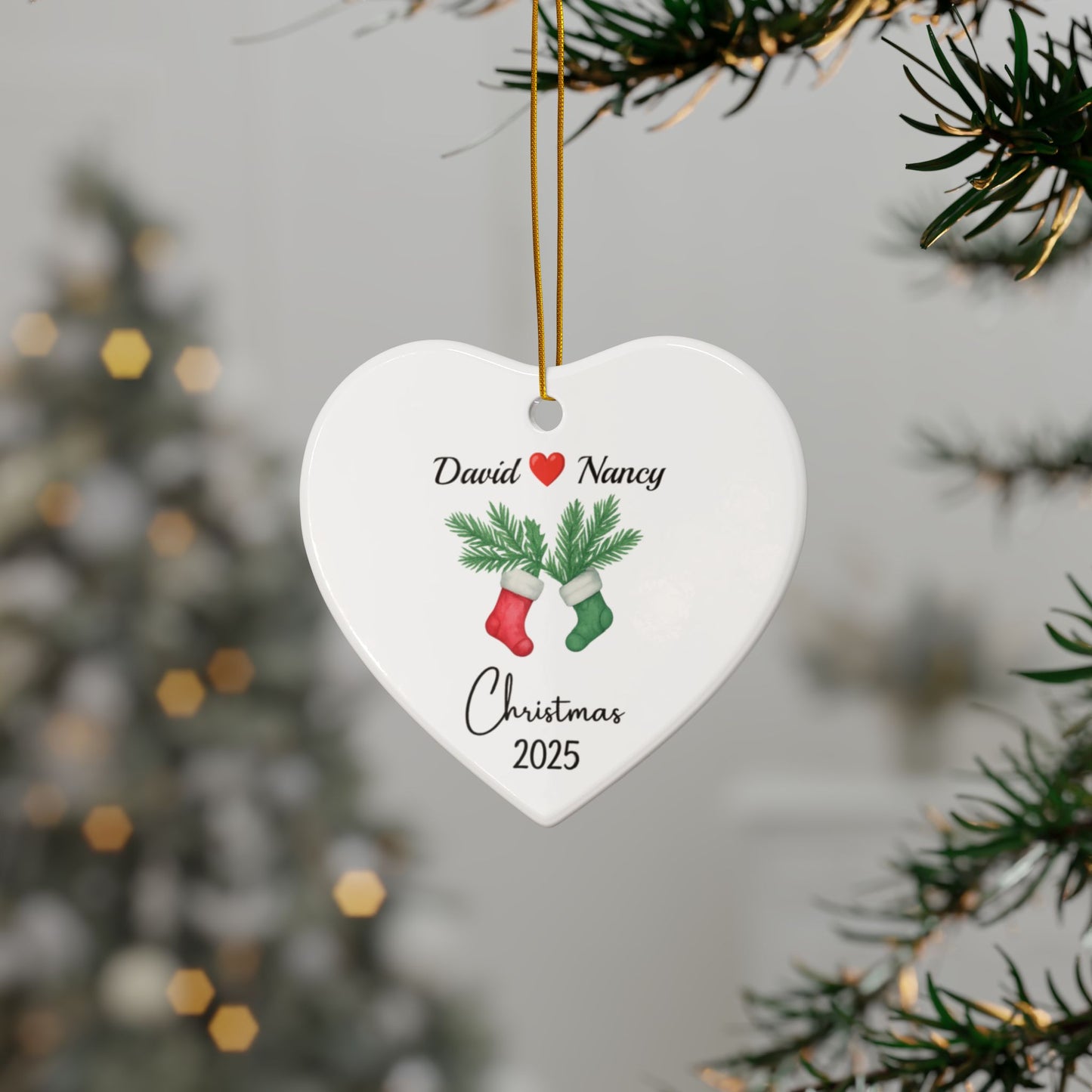 Personalized Couple Christmas Ornament 2025, Couple Ornament, Together Ornament, New Couple Keepsake, Christmas Gift For Couple