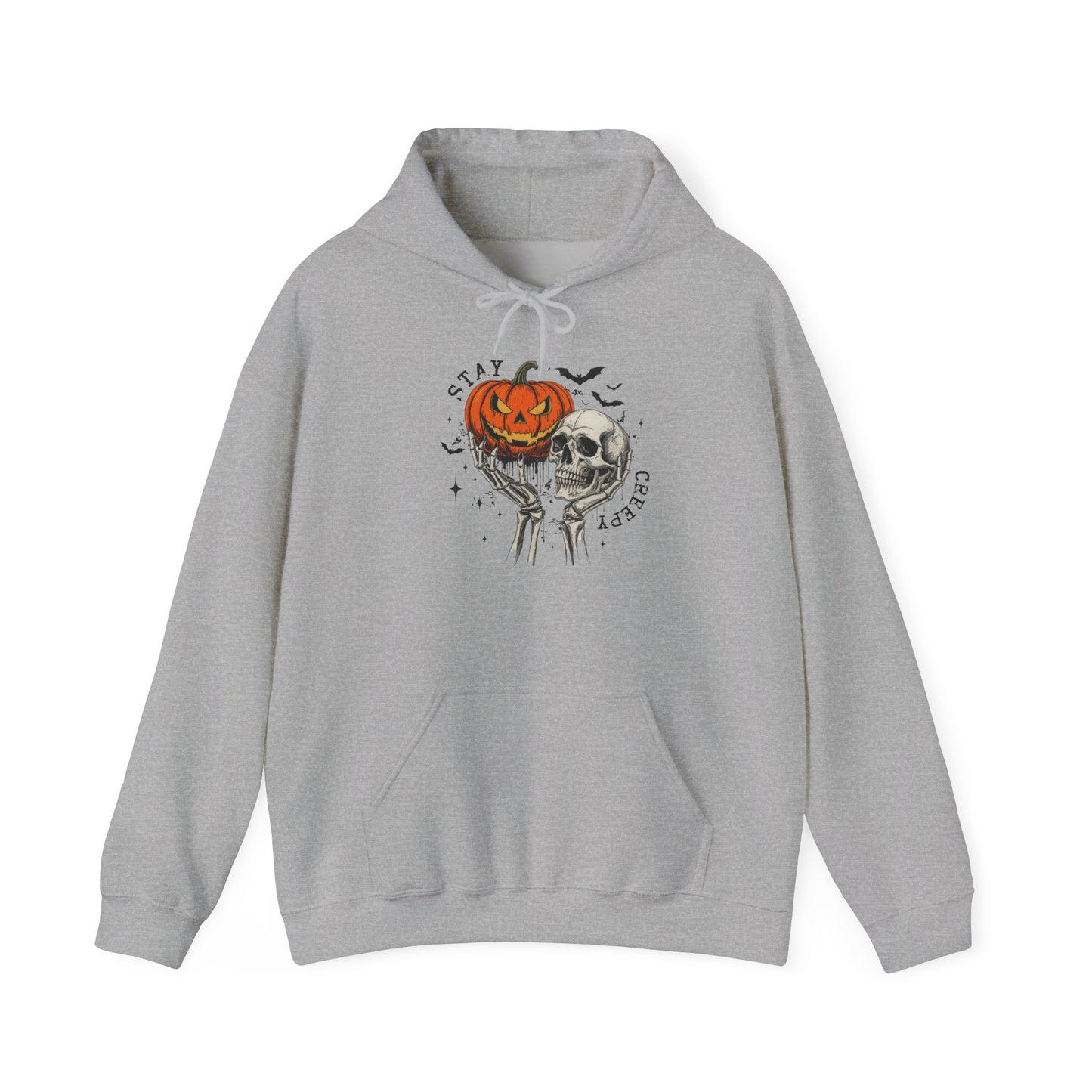 Halloween Pumpkin & Skull Sweatshirt hoodie, Cozy Halloween Hoodie, Fall Fashion, Spooky Gift, Hooded Sweatshirt, Halloween Day Gift