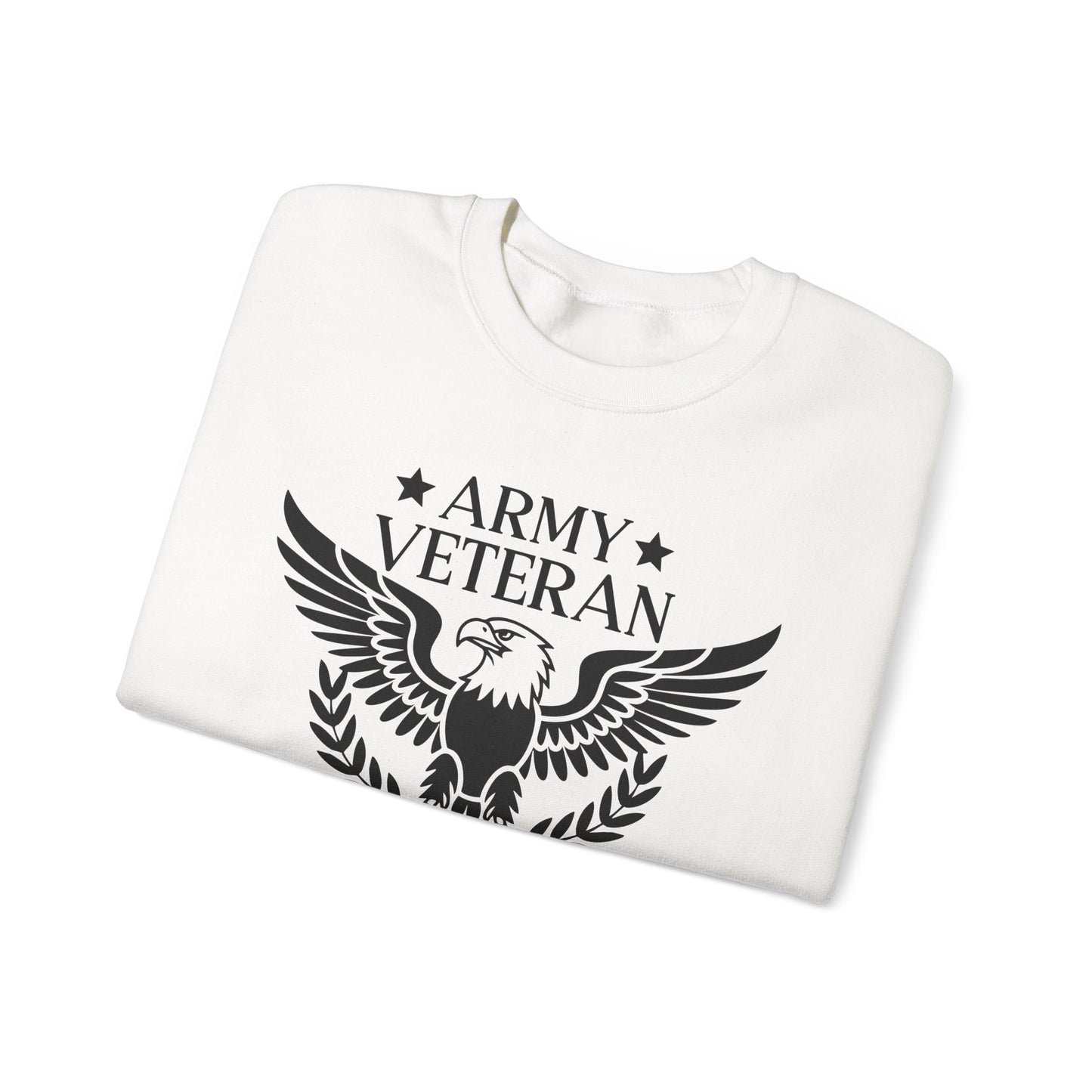 Army Veteran Crewneck Sweatshirt, Tribute Apparel, Gift for Veteran, Military Pride Sweatshirt, Comfortable Casual Wear, Veteran Day Gift