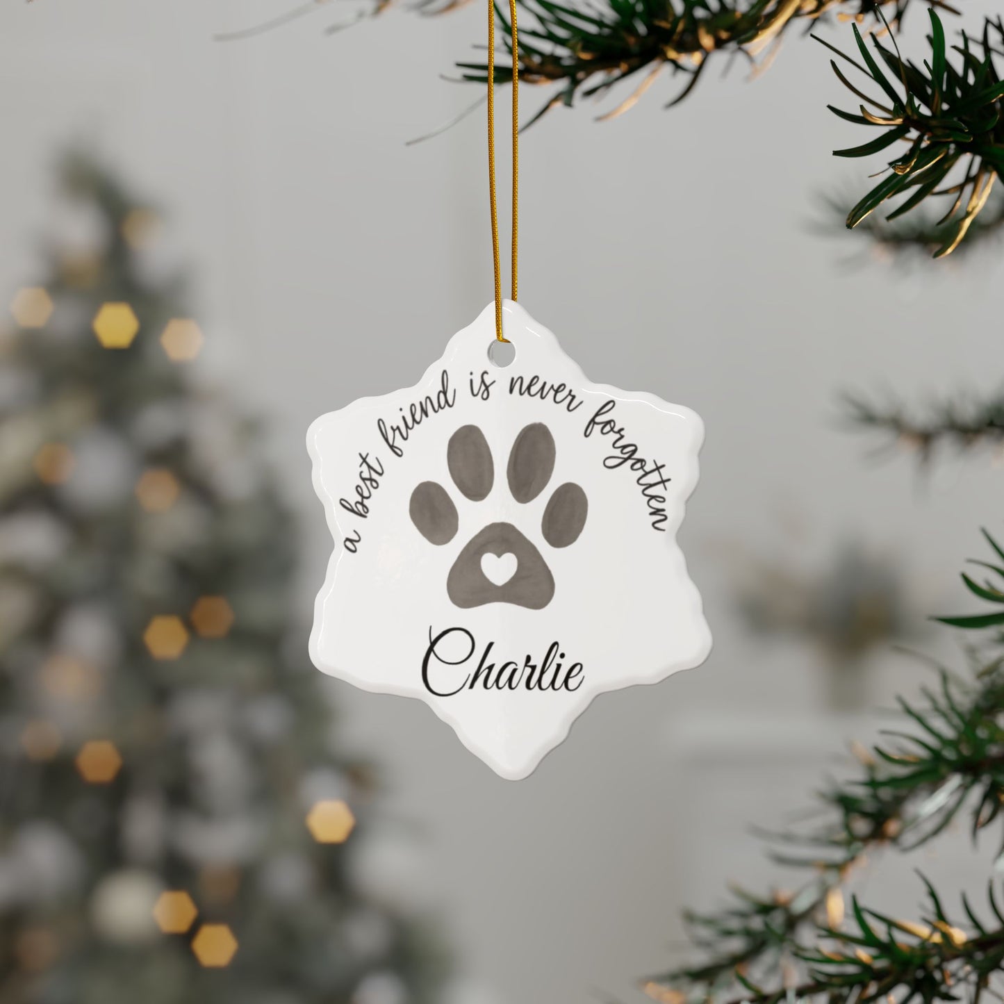 Personalized Pet Memorial Ornaments for Dog Lovers, Holiday Décor, Custom Gifts, Dog Lover Gifts, Pet Loss Remembrance