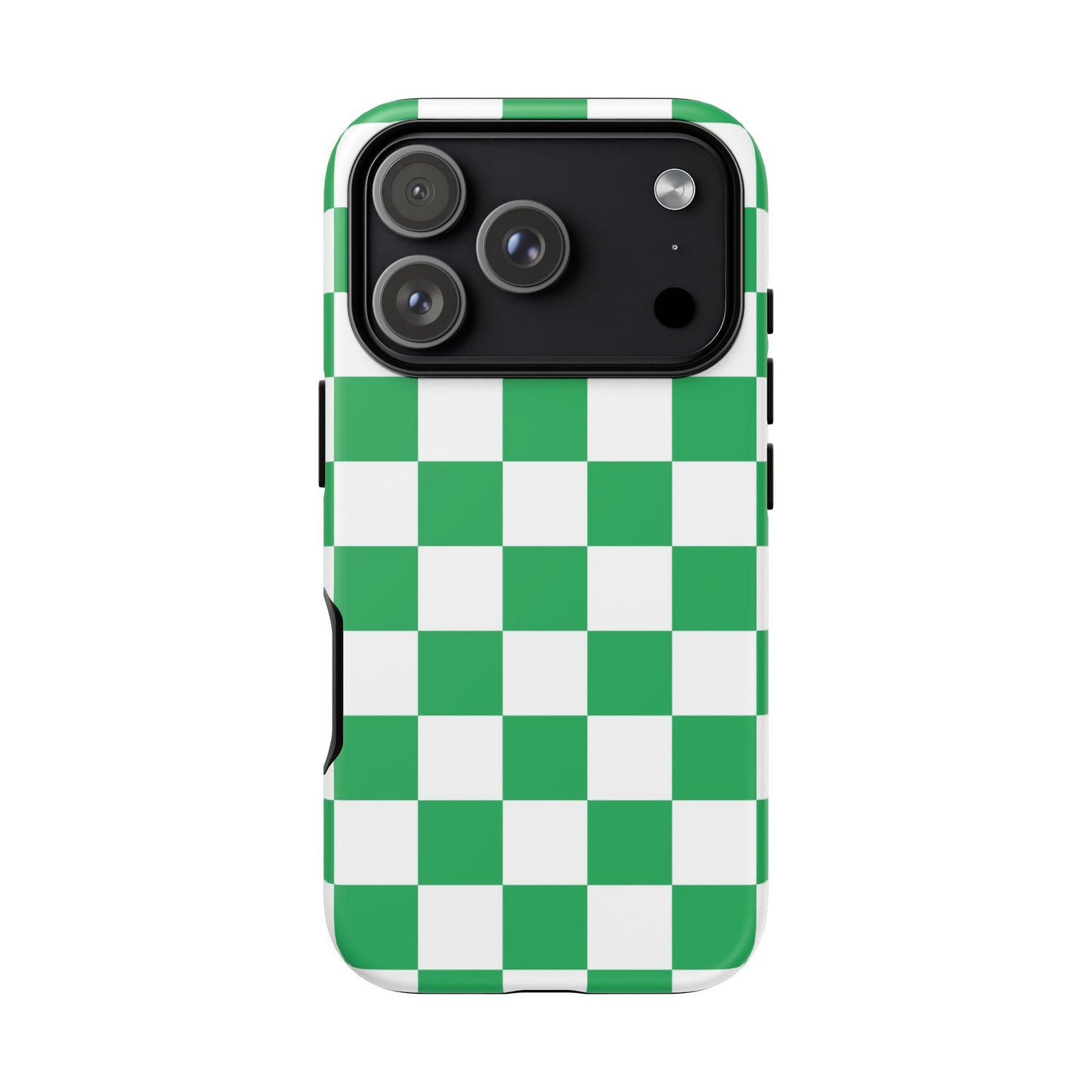 Green Checkerboard Phone Case, iPhone 17 Pro, 17, 16, 15, 14, 13, 12, 11, X, XR, XS MAX, Mobile Cover, Gift for Students, Phone Accessory