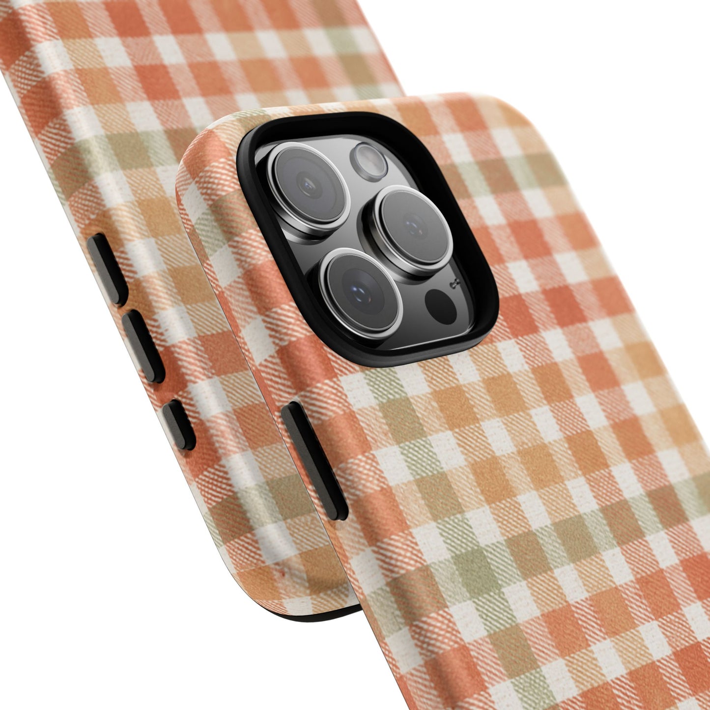 Boho Checkered Phone Case | Neutral Aesthetic Plaid Case | Retro Minimalist Check Design | iPhone Cover | Samsung Cover