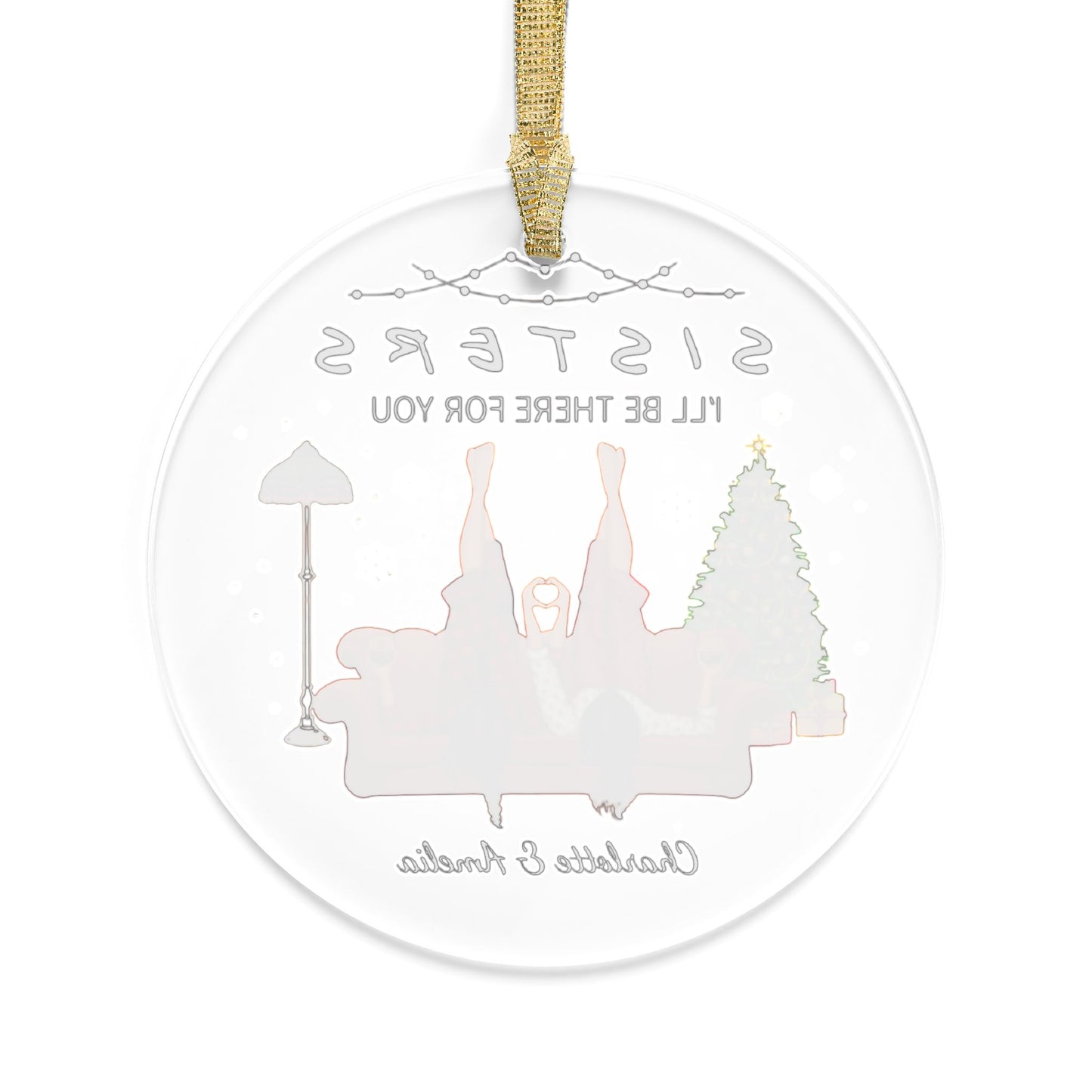 Personalized Sisters Ornament, Besties Christmas Gift, Best Friend Christmas Ornament, Custom Best Friend Gift, Bestie Ornament, Sister Gift