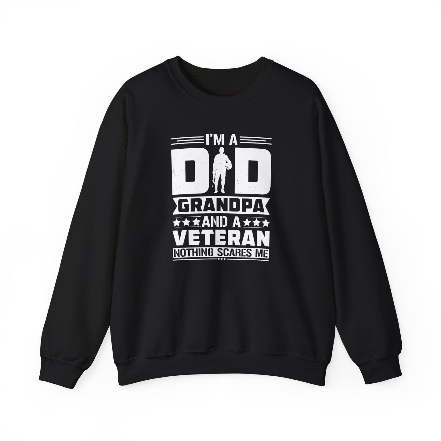 Veteran Grandpa  Cozy Casual Wear Sweatshirt, Father's Day Gift, Military Tribute, Proud Grandpa, Gift for Veteran's Grandpa, Military Pride