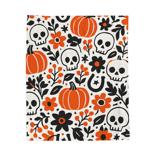 Fall Blanket Halloween Throw Blanket, Ghost Blankets, Pumpkin, Fall Throw Blanket  Plaid Blankets, Halloween Decor