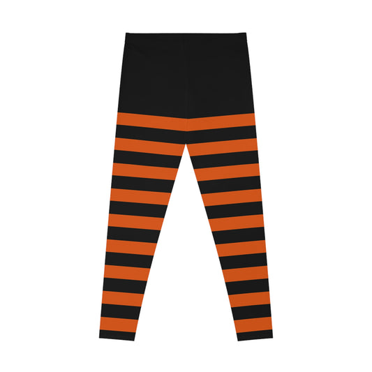 NEXTGRADE, Halloween Striped Leggings, Comfortable Workout Gear, Trendy Fashion, Fall Apparel, Perfect for Cozy Nights