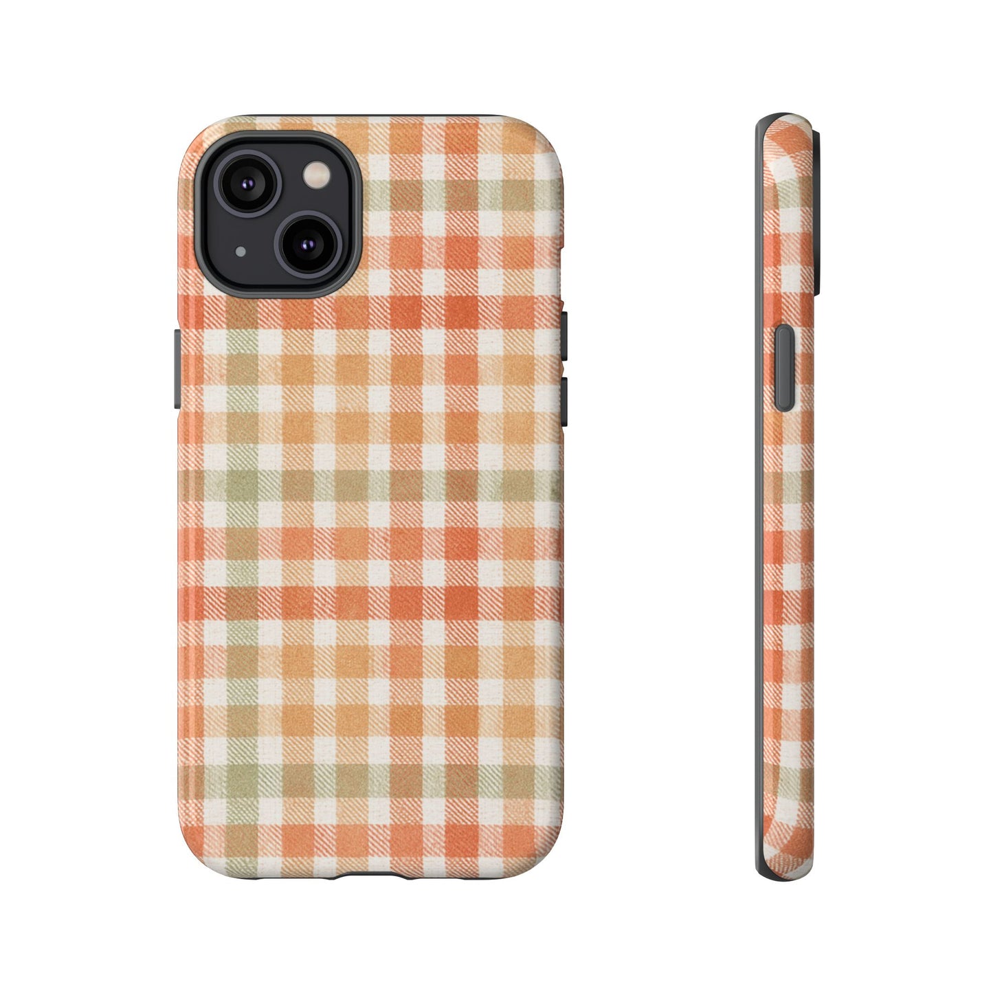 Boho Checkered Phone Case | Neutral Aesthetic Plaid Case | Retro Minimalist Check Design | iPhone Cover | Samsung Cover