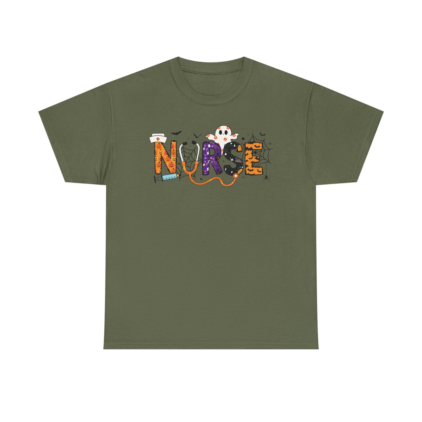 Nurse Graphic Tee, Funny T-Shirt for Nurses, Great Gift for Healthcare Workers, Nursing Student Apparel, Halloween-Themed Nursing Shirt