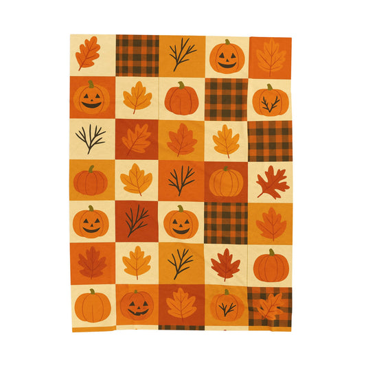 Halloween Fleece Throw Blanket, Pumpkin, Soft Fuzzy Plush for Couch Sofa, Luxury Flannel Lap Blanket,Kids, Adults, Wife, Self