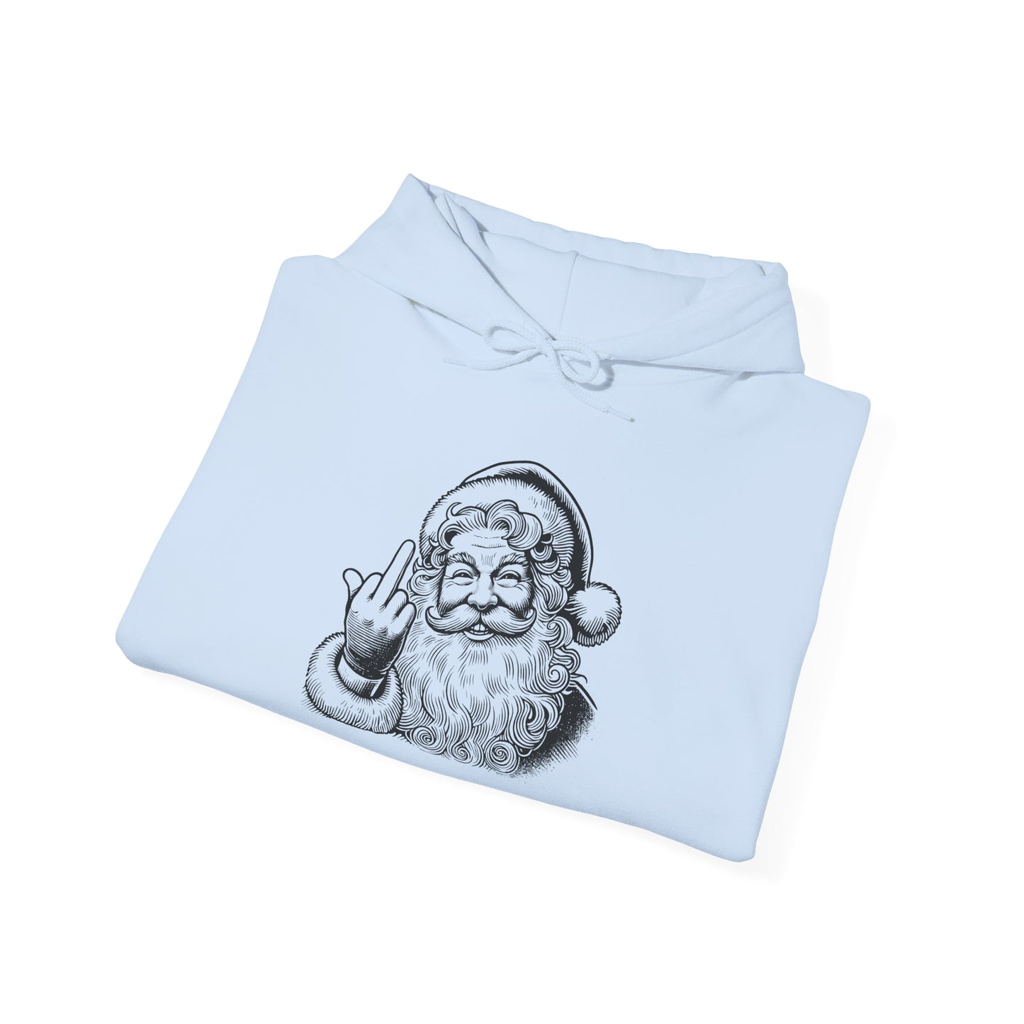 Funny Sassy Santa Hoodie, Funny Unisex Heavy Blend Sweatshirt, Christmas Gift, Holiday Apparel, Quirky Winter Wear, Casual Cozy