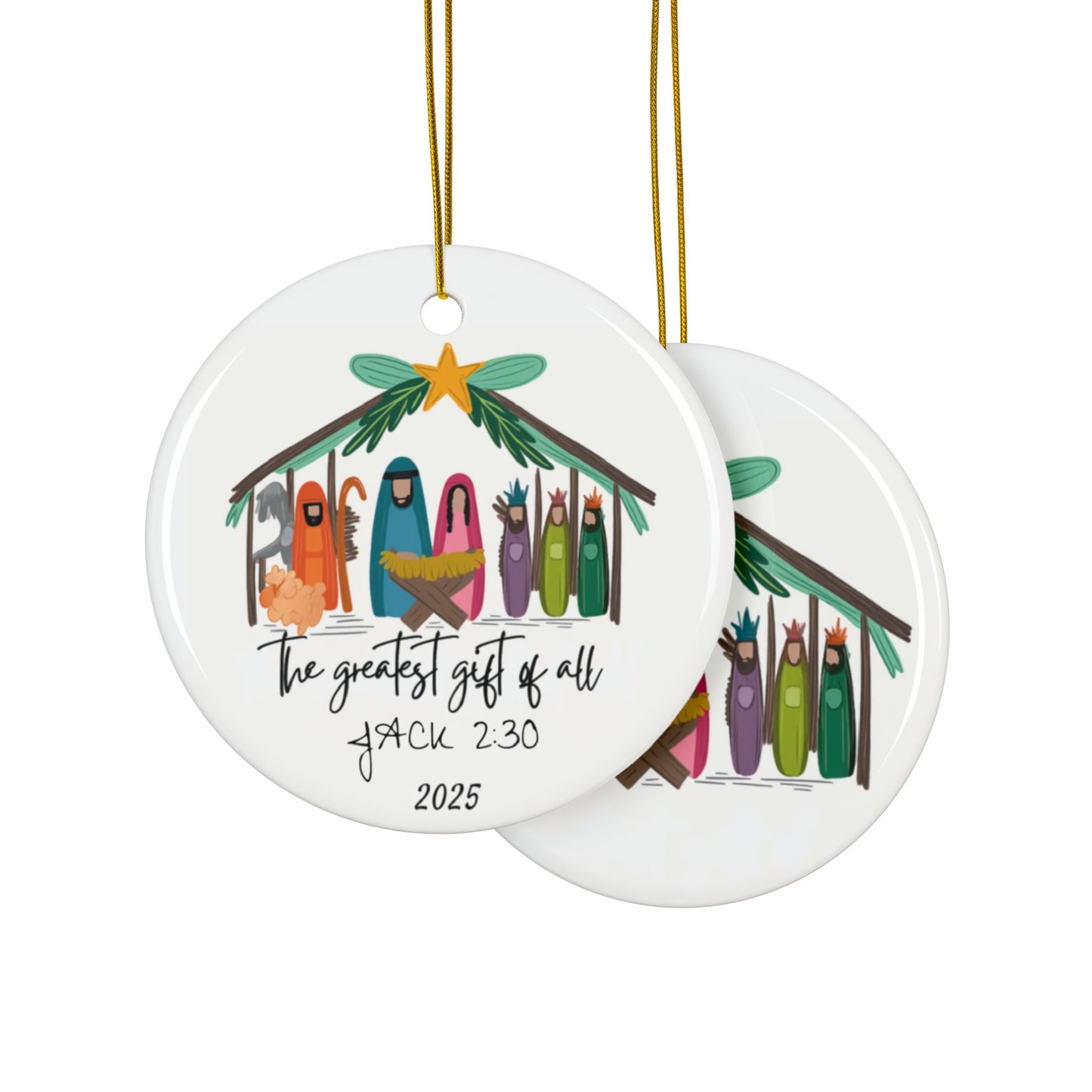 Personalized Ceramic Christmas Ornaments, Nostalgic Holiday Decorations, Perfect Gift for Family, Ideal for Tree Decor