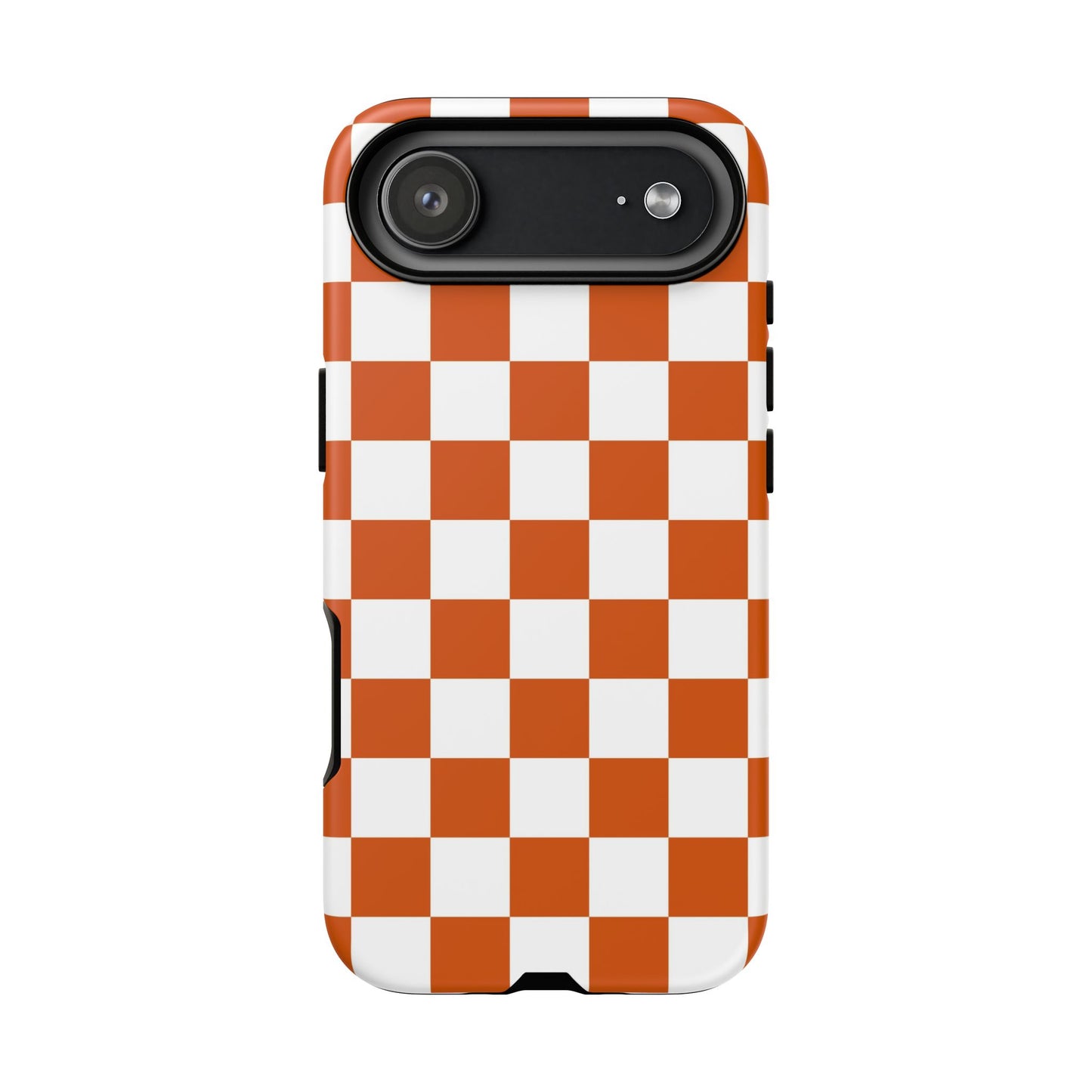 Checkered Phone Case, Checkered Phone Case - iPhone 17 16 15 14 13 12 11 Pro Max  - Trendy Black and Brown Checkerboard
