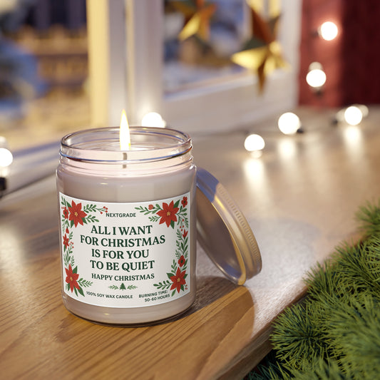 Christmas Scented Soy Candle, Funny Christmas Candle, Holiday Gift, Cozy Home Decor, Eco-Friendly Candle, Seasonal Fragrance
