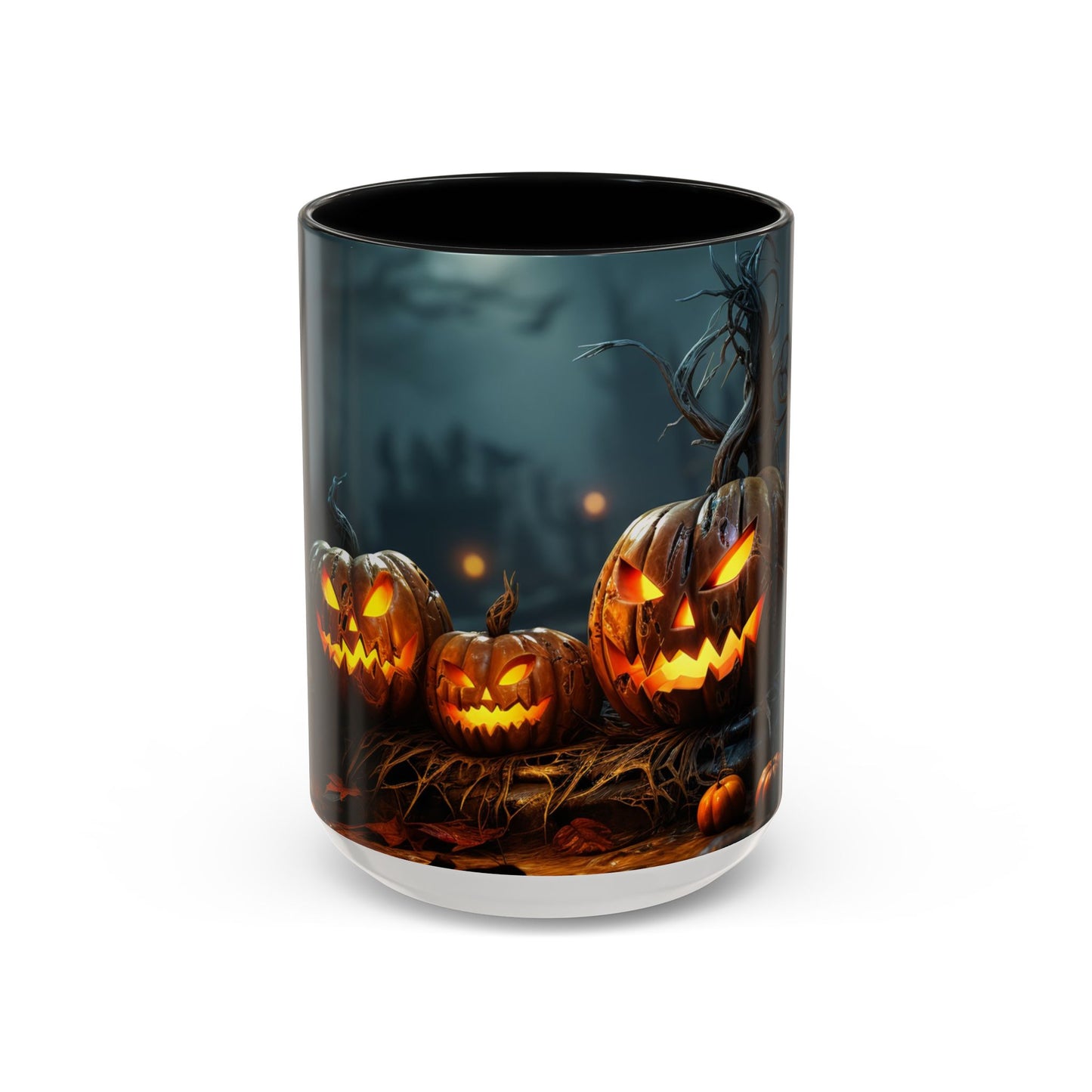 Halloween Pumpkin Accent Coffee Mug, Spooky Decor for Fall, Perfect Gift for Halloween Lovers, Seasonal Drinkware, Gift for Halloween Day