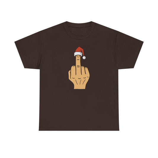Santa Middle Finger Tee | Funny Offensive Christmas Shirt | Naughty Christmas Shirt | Funny Holiday TShirt for Adults | Sarcastic Santa Gift