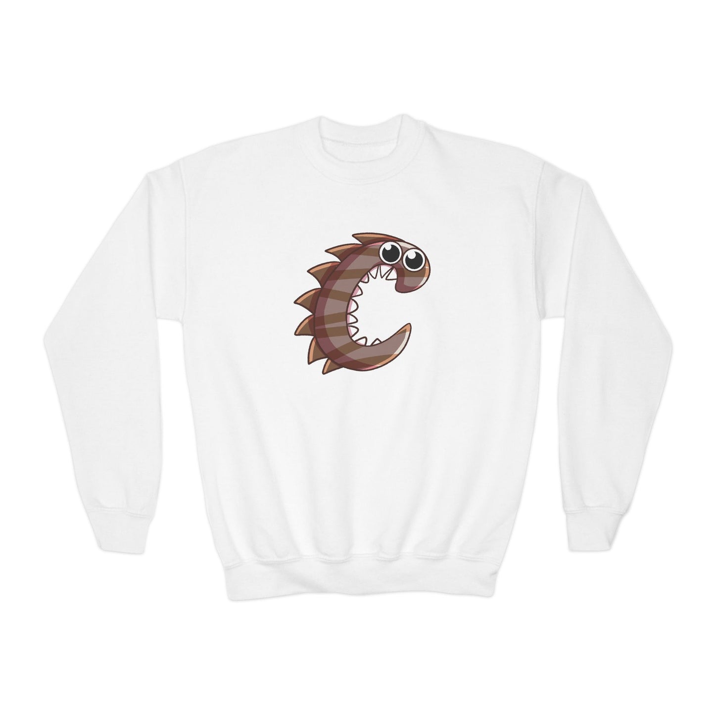 Cute Fish Graphic Youth Crewneck Sweatshirt, Fun Gift, Cozy Wear, Casual Style, Perfect for Kids, Name Initial Sweatshirt, Birthday Gift