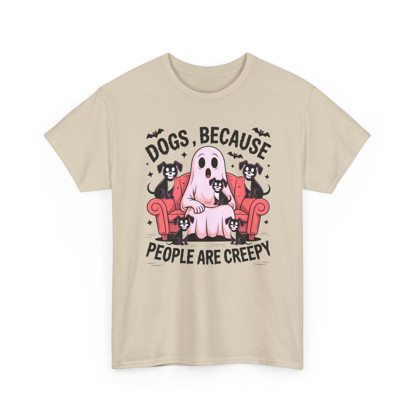 Cozy Ghost Dog Tshirt | Unisex Crewneck, Perfect for Pet Lovers, Halloween, Fall Fashion, Gifts for Dog Owners