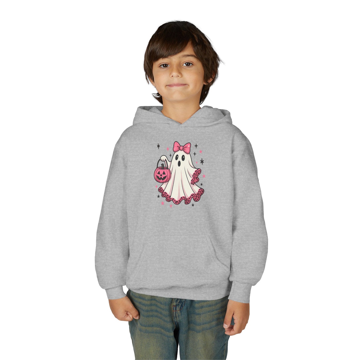 Cute Ghost Halloween Hoodie for Kids, Youth Sweatshirt, Fall Fashion, Trick or Treat Outfit, Ghost Costume