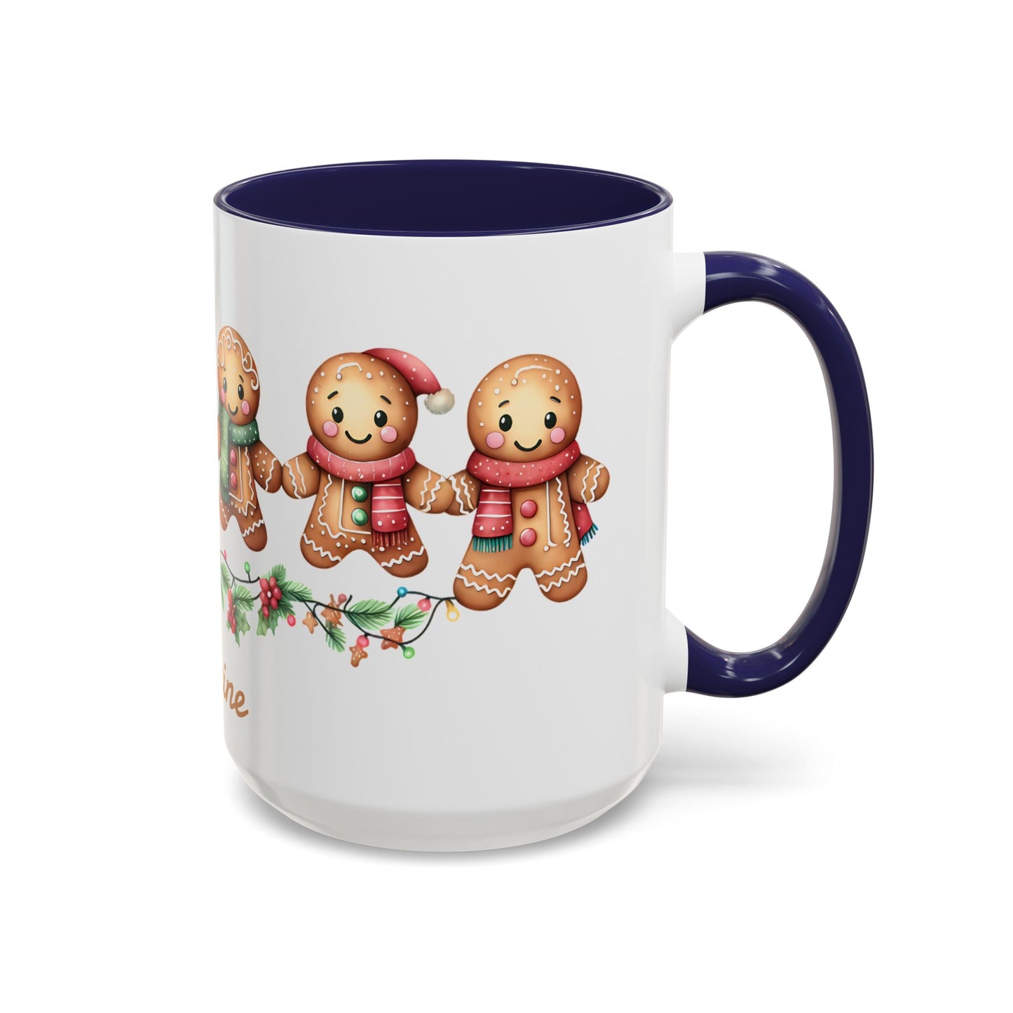 Personalized Gingerbread Friends Coffee Mug, Holiday Mug, Christmas Decor, Personalized Coffee Cup, Gift for Her, Winter Wonderland
