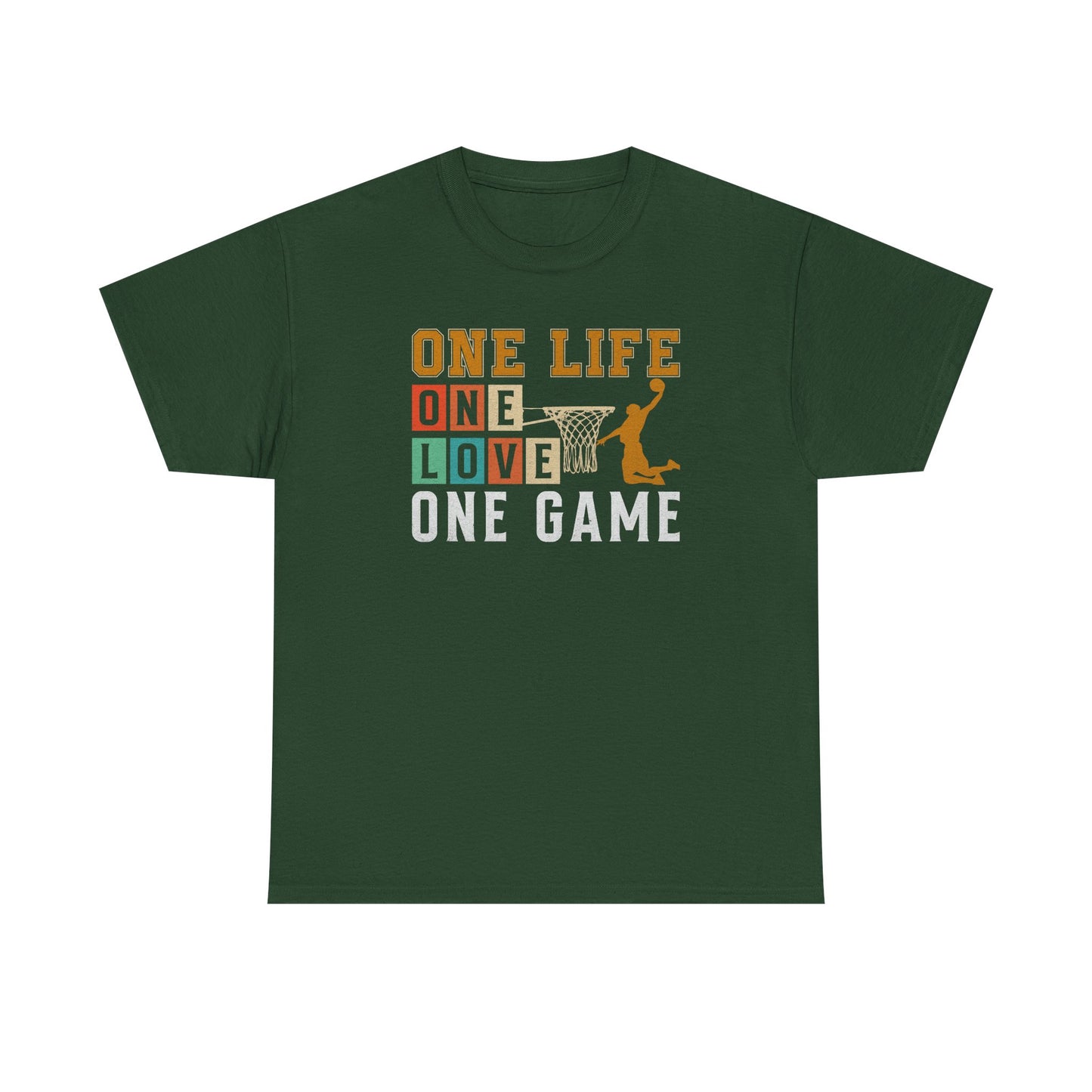 Basketball Life Love Game Tee, Unisex Cotton Shirt, Sports Lover, Gift for Basketball Fans, Motivational Tees, Comfortable Streetwear