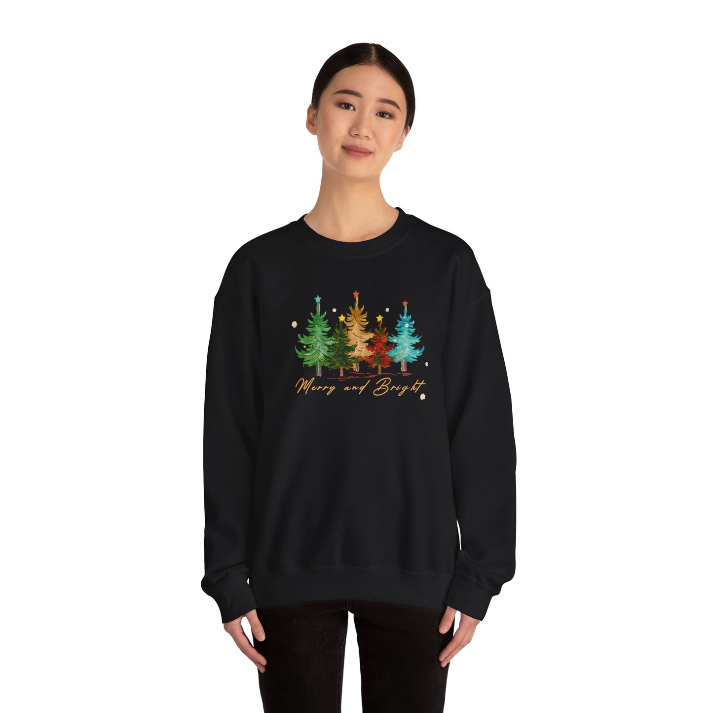 Cozy Christmas Trees Sweatshirt, Holiday Apparel, Warm Sweater Gift, Nature Lover Top, Christmas and Winter Essential, Christmas  day Gift