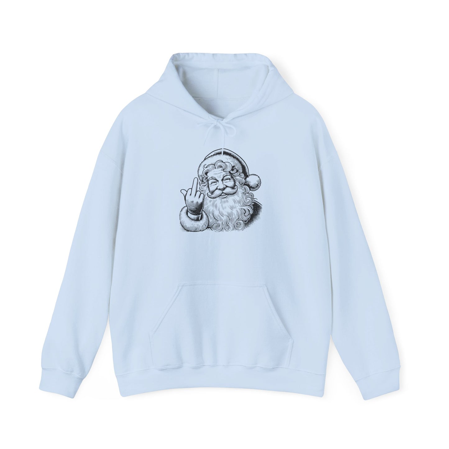 Funny Sassy Santa Hoodie, Funny Unisex Heavy Blend Sweatshirt, Christmas Gift, Holiday Apparel, Quirky Winter Wear, Casual Cozy