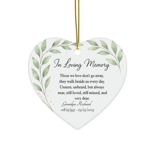 Personalized Memorial Christmas Ornament Tribute Decoration for Remembrance, Loss of Loved One Keepsake, Holiday Decoration, Sympathy Gift,
