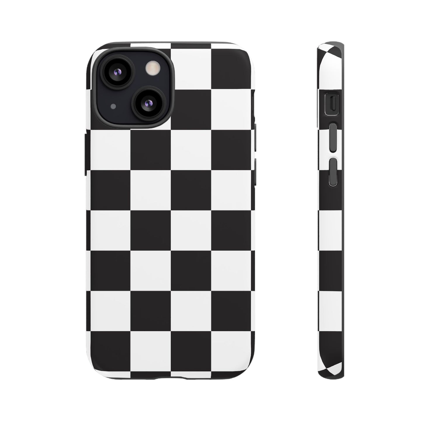 Black and White Checker iPhone Case, Stylish iPhone Cover for Teens, Holiday Gift, Unique Mobile Accessories, Tough Protection
