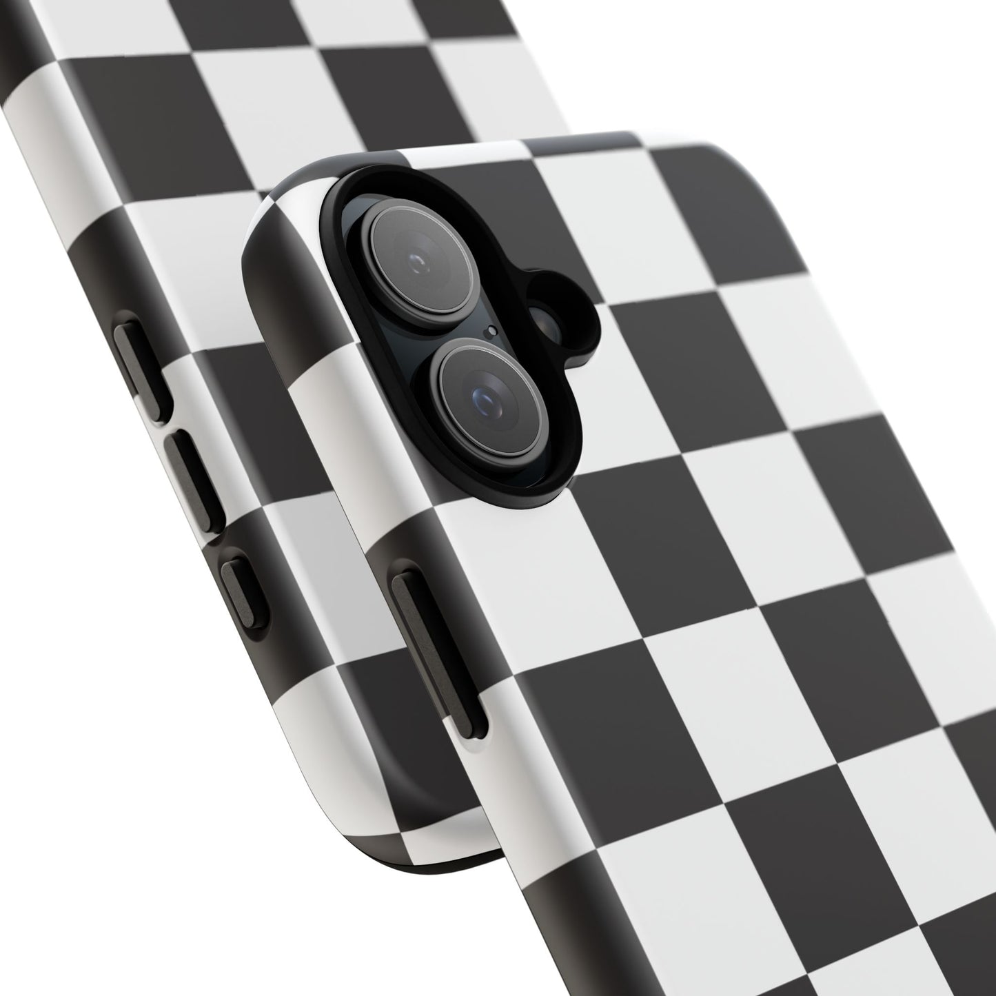 Black and White Checker iPhone Case, Stylish iPhone Cover for Teens, Holiday Gift, Unique Mobile Accessories, Tough Protection