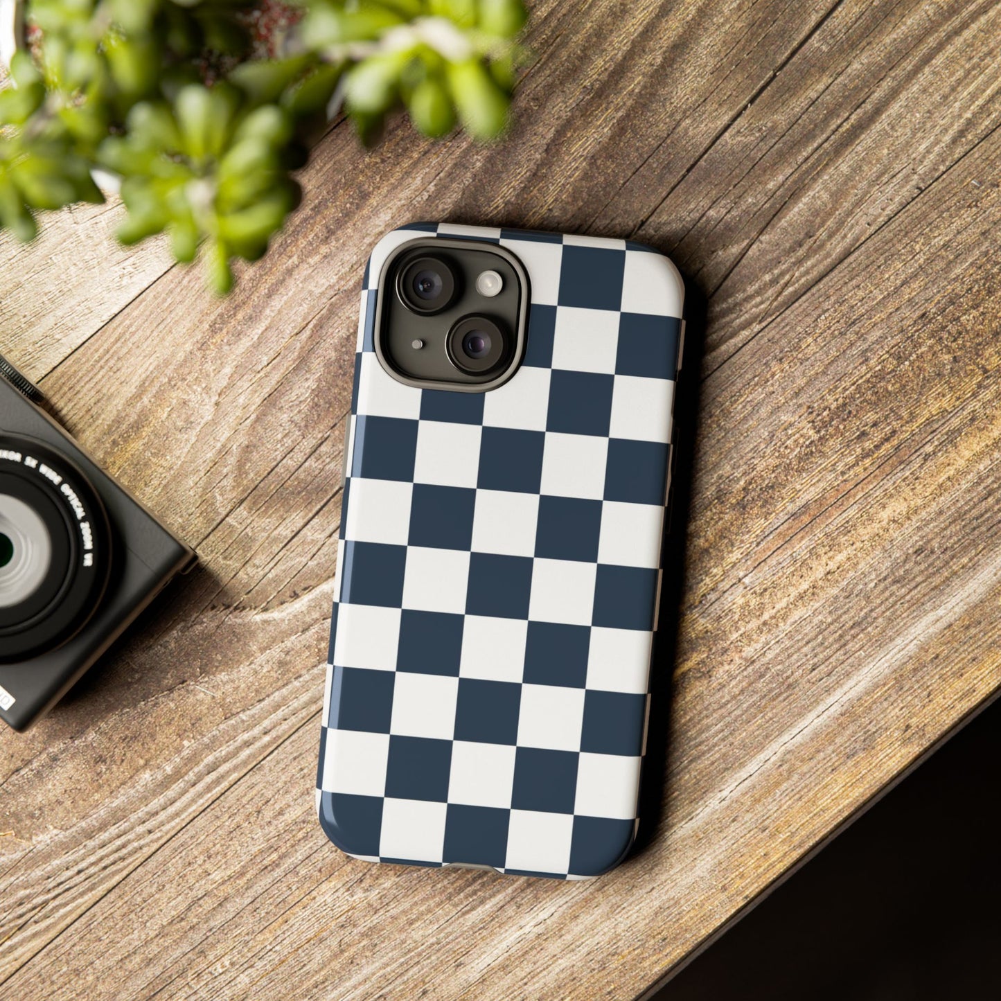 Checkered Pattern iPhone Case, iPhone Cover, Modern iPhone Accessory, Gift for Him, Trendy Mobile Protection