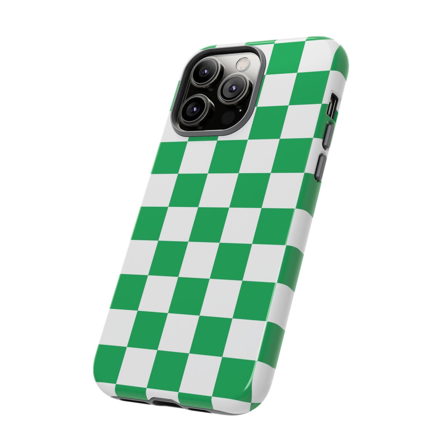 Green Checkerboard Phone Case, iPhone 17 Pro, 17, 16, 15, 14, 13, 12, 11, X, XR, XS MAX, Mobile Cover, Gift for Students, Phone Accessory