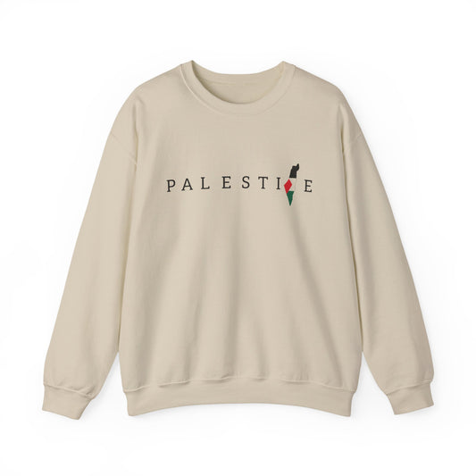 Palestine Heart Sweatshirt, Cozy Sweater, Casual Gift for Activists, Statement Apparel, Comfortable Layering Piece, Palestine Gift