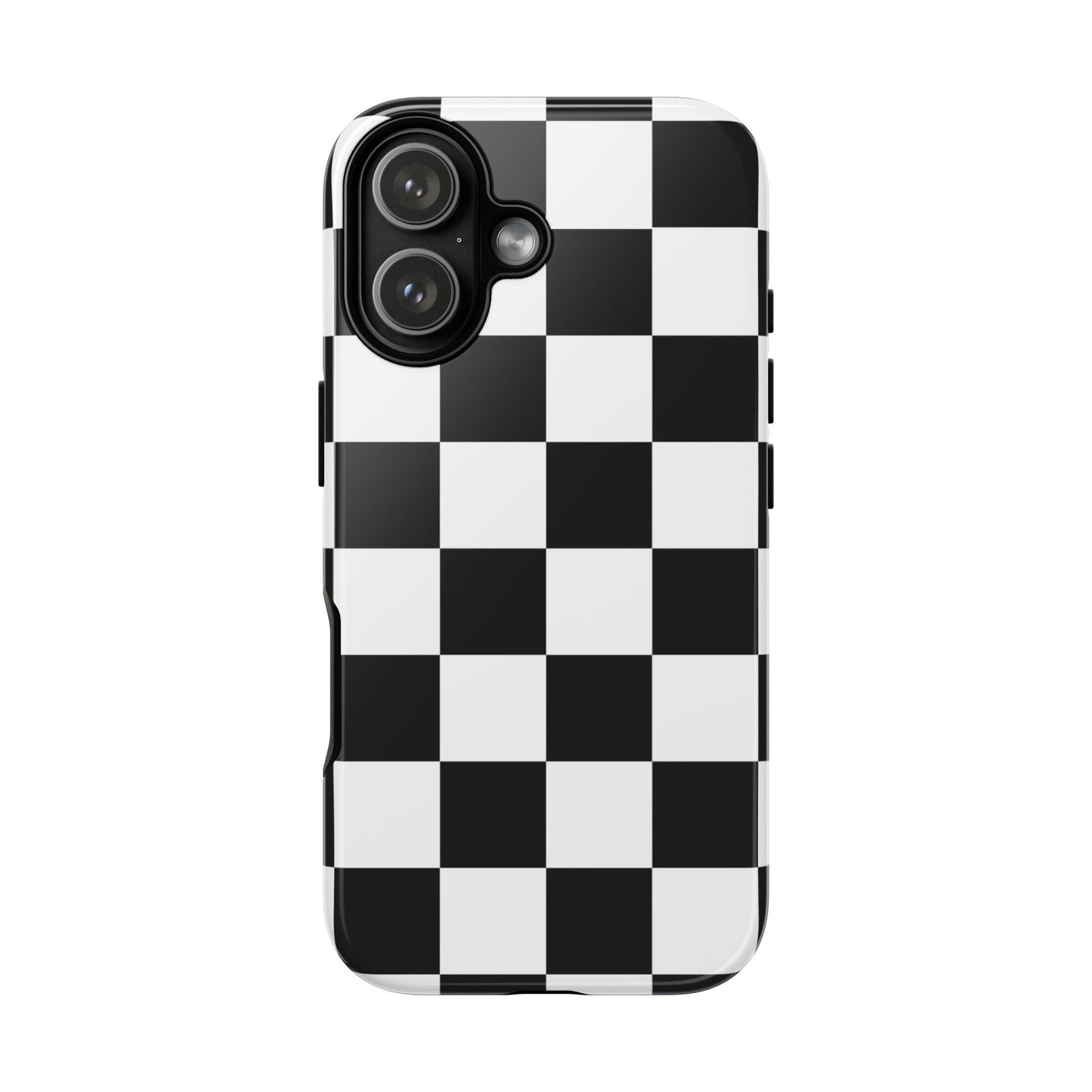 Black and White Checker iPhone Case, Stylish iPhone Cover for Teens, Holiday Gift, Unique Mobile Accessories, Tough Protection