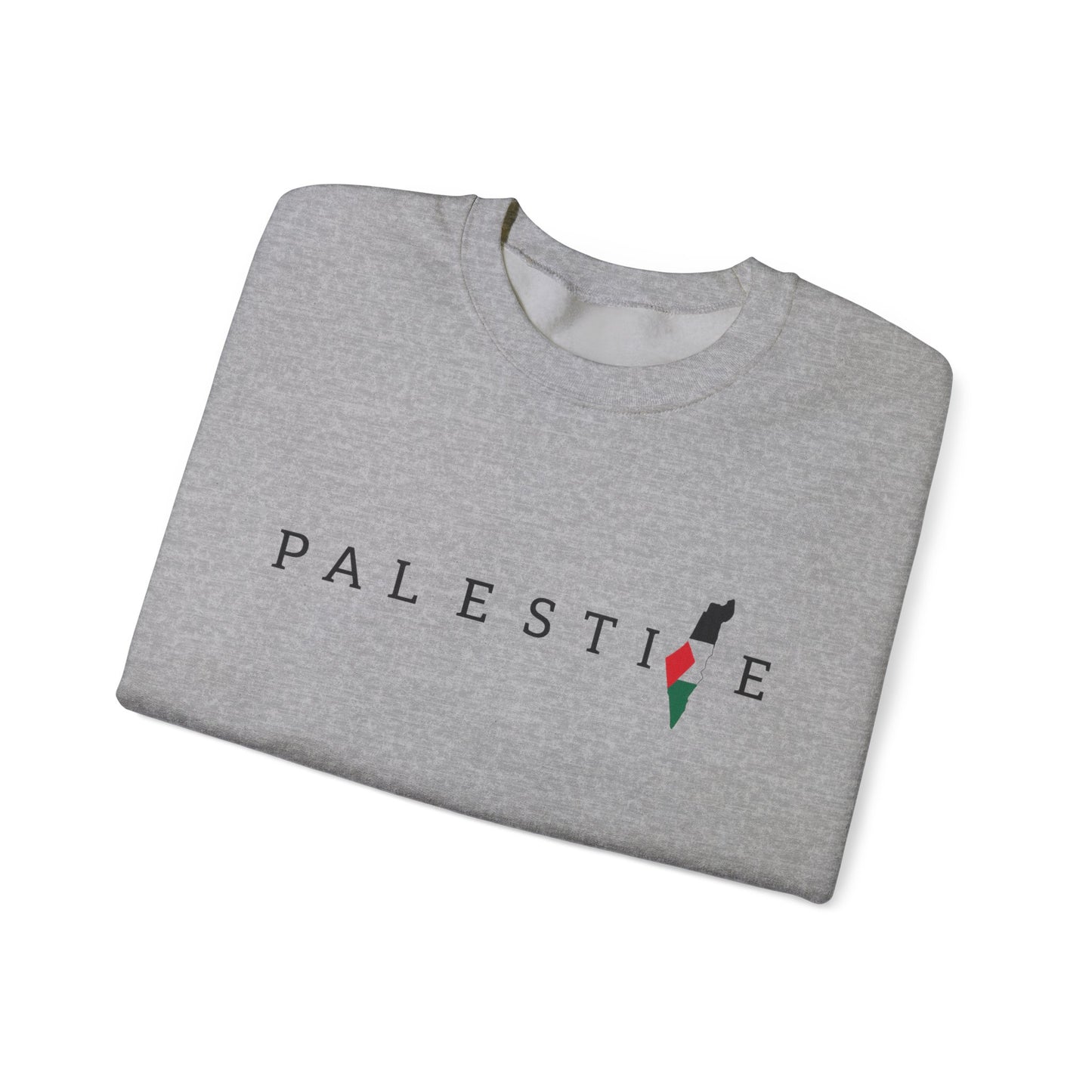 Palestine Heart Sweatshirt, Cozy Sweater, Casual Gift for Activists, Statement Apparel, Comfortable Layering Piece, Palestine Gift